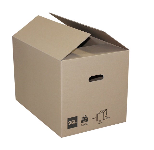 Carton de déménagement 96 l, l.60 cm x H.40 cm x p.40 cm