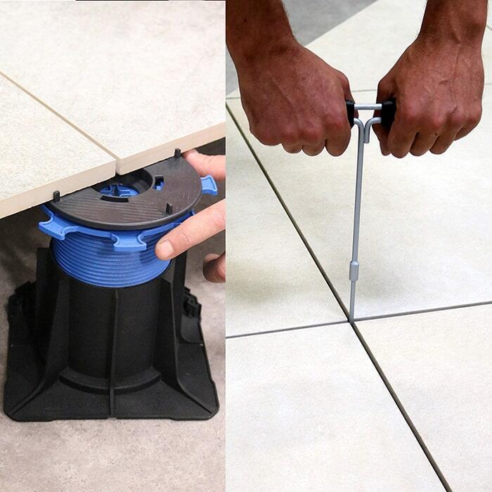 Plot de terrasse Cleman double réglage