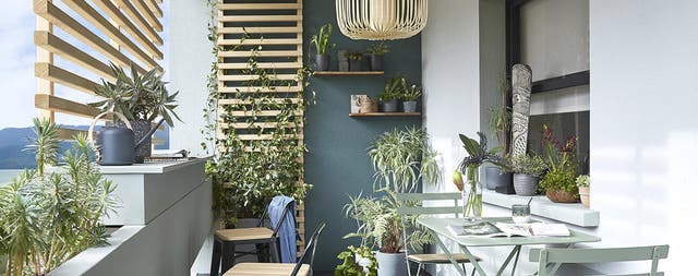 photo d'un balcon pour recevoir style industriel