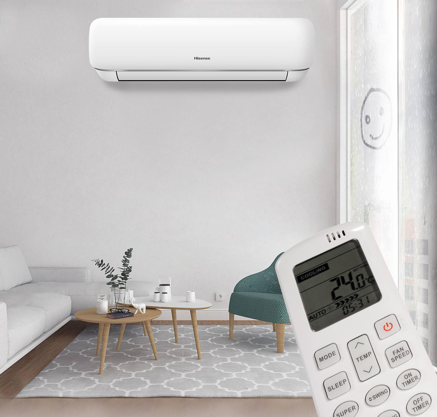 Condizionatore monosplit HISENSE 24000 BTU inverter WIFI A++/A+ serie Mini Apple Pro - 2