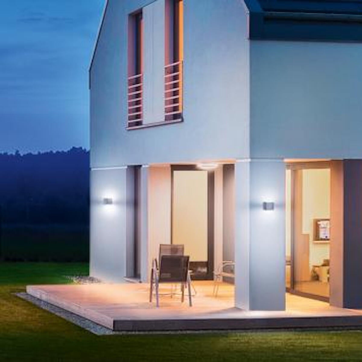 Applique LED moderno da esterno L 840 doppia luce grigio IP44, luce bianco caldo dimmerabile 305 lumen, STEINEL - 3