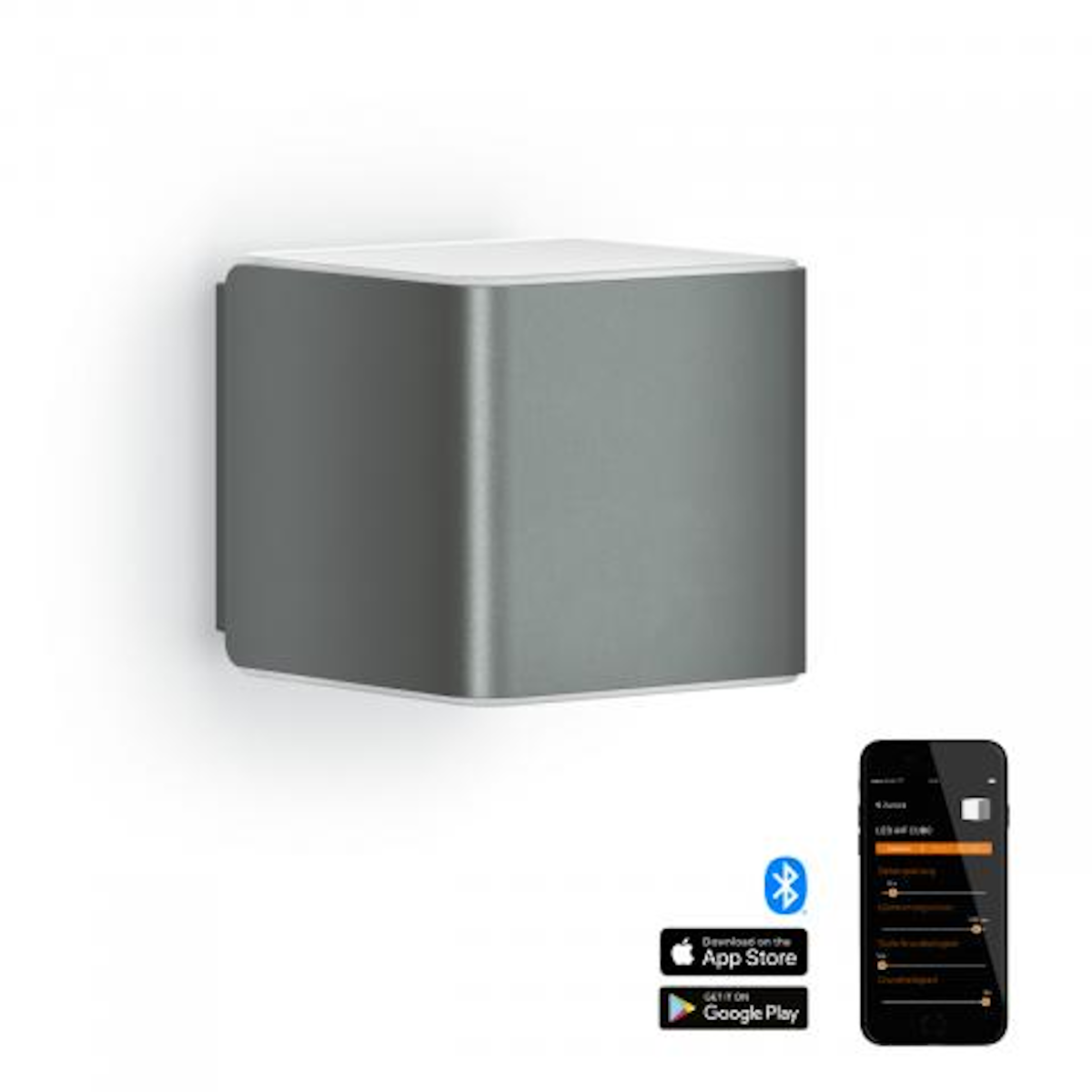 Applique LED moderno da esterno L 840 doppia luce grigio IP44, luce bianco caldo dimmerabile 305 lumen, STEINEL - 6