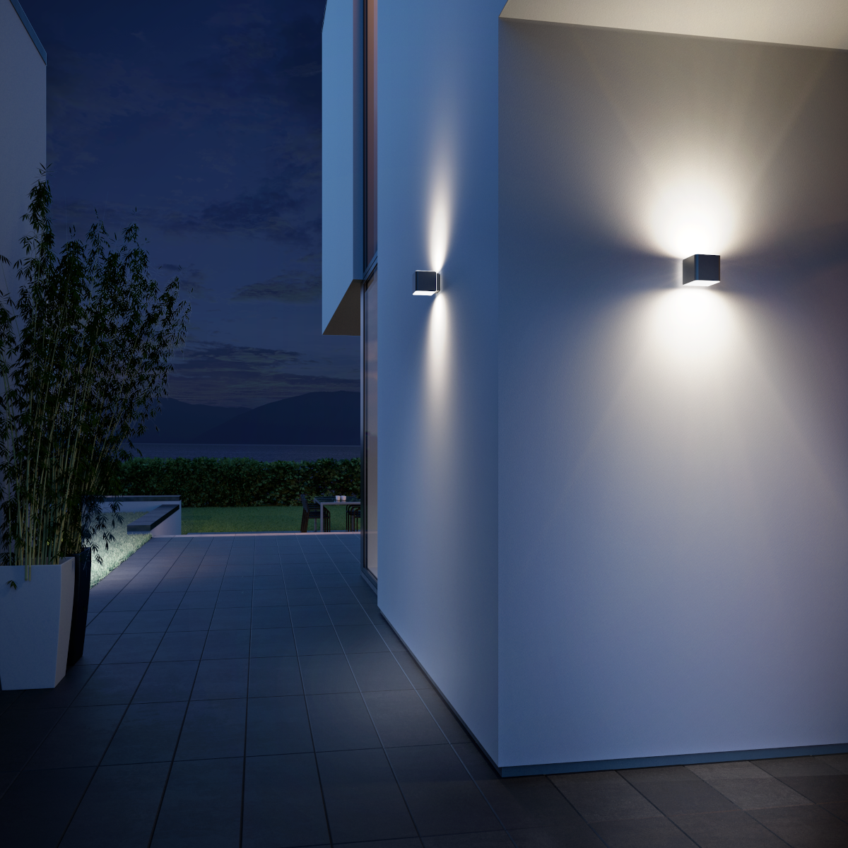 Applique LED moderno da esterno L 840 doppia luce grigio IP44, luce bianco caldo dimmerabile 305 lumen, STEINEL - 2