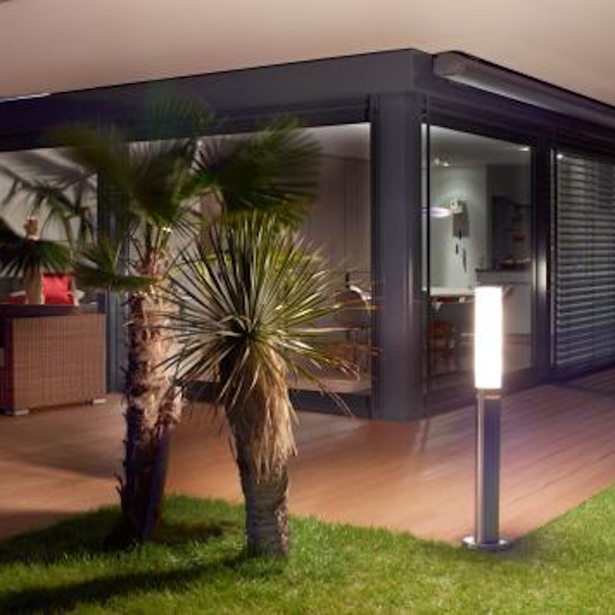 Lampione da giardino con sensore di moviemtno, Gl60 led H 103.8 cm, argento 781 LUMEN, IP44 STEINEL - 5