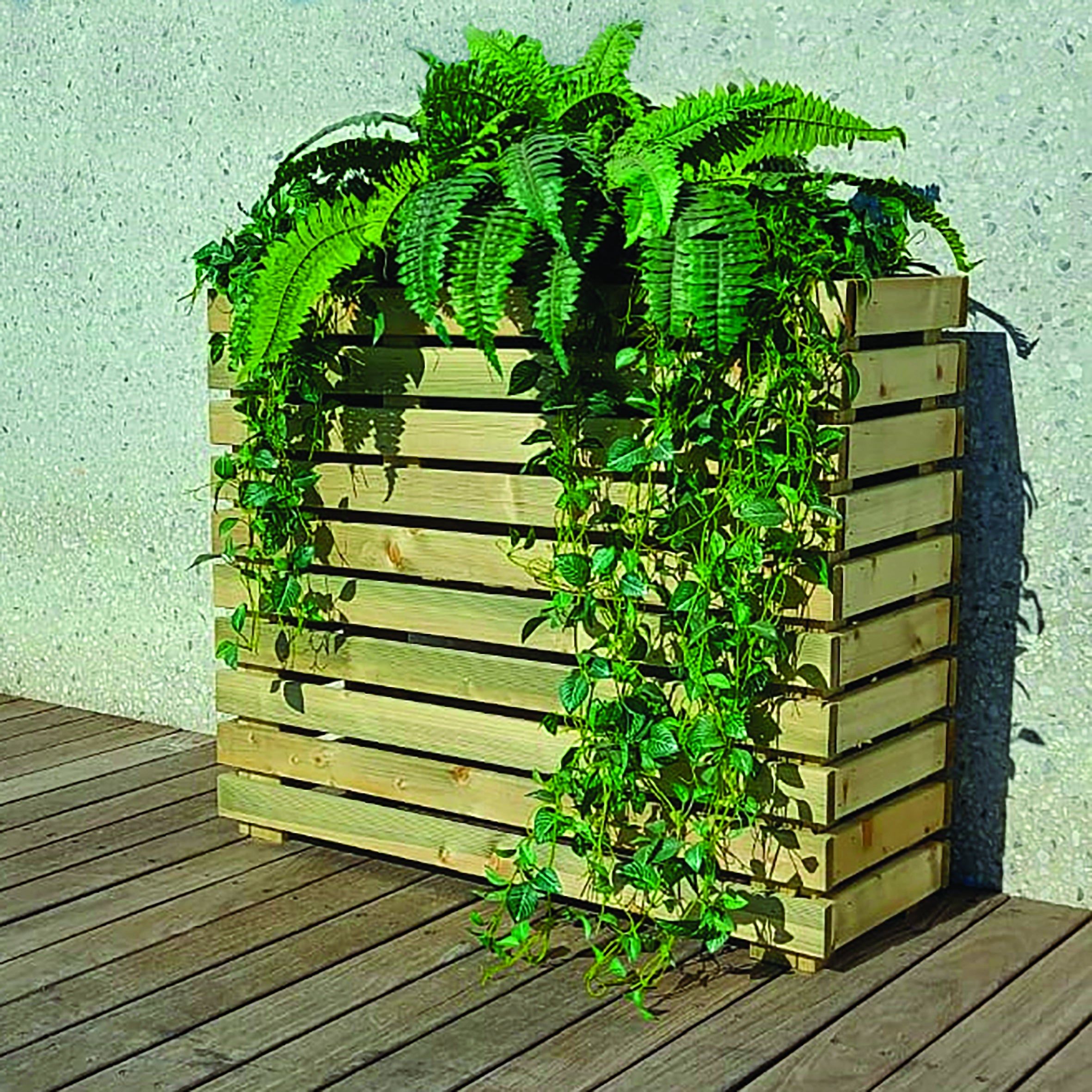 Fioriera in legno marrone H 70 x L 83 x P 31 cm - 5