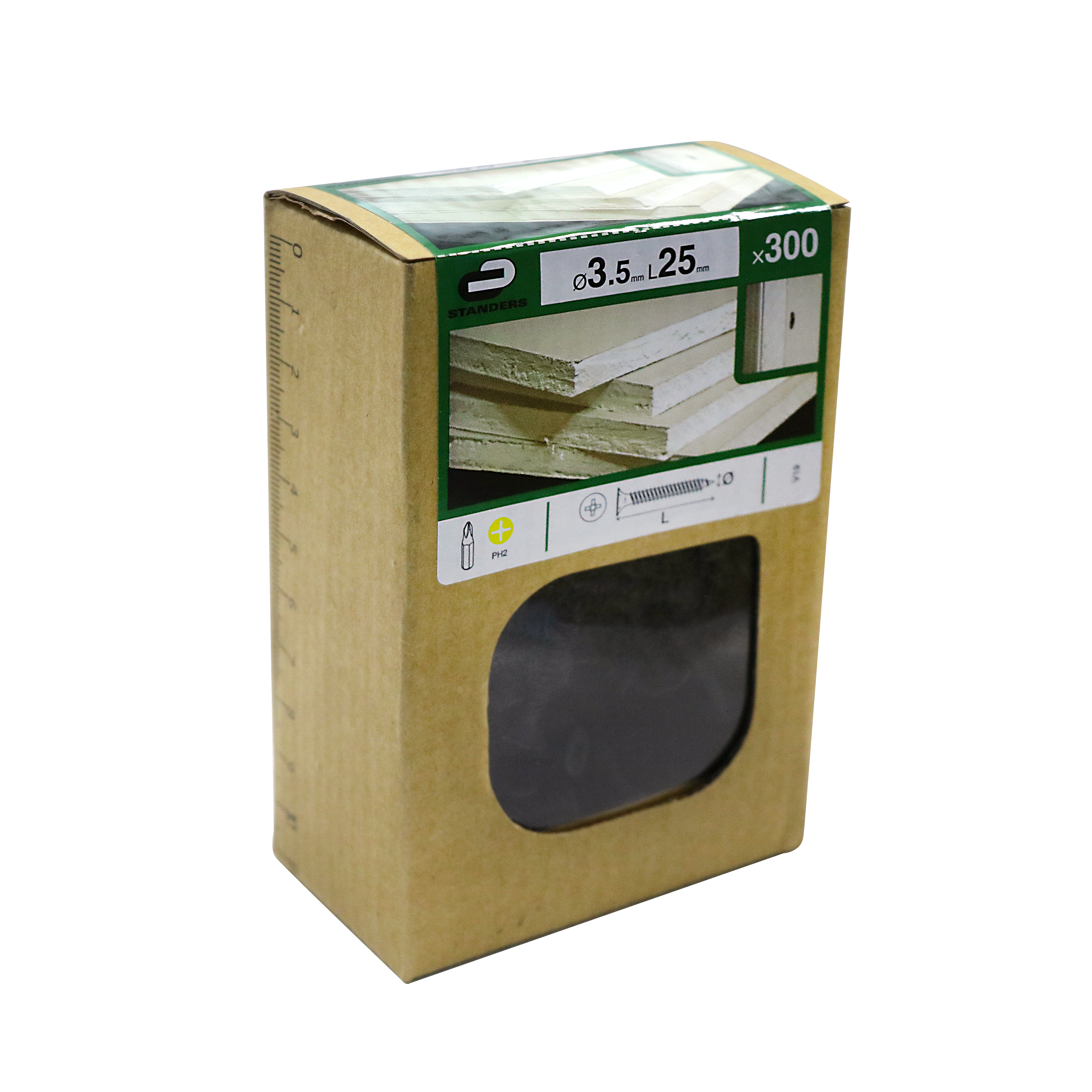 Vite STANDERS testa tromba PH2 in acciaio fosfatato Ø3.5XL25 mm, 300 pezzi - 5