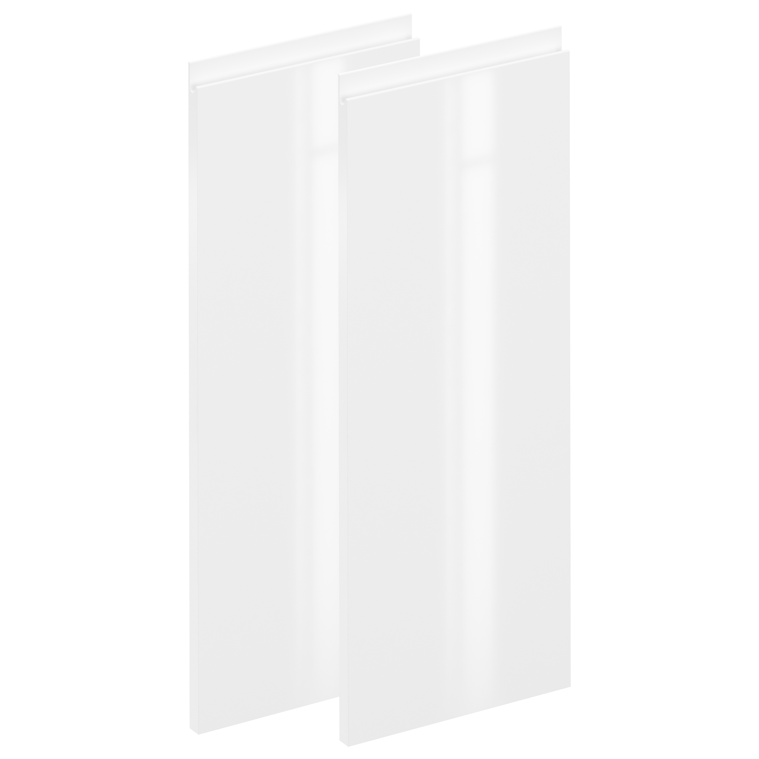 Zestaw 2 frontów kuchennych lakierowane Tokyo FALH30x77 cm biały połysk Delinia iD