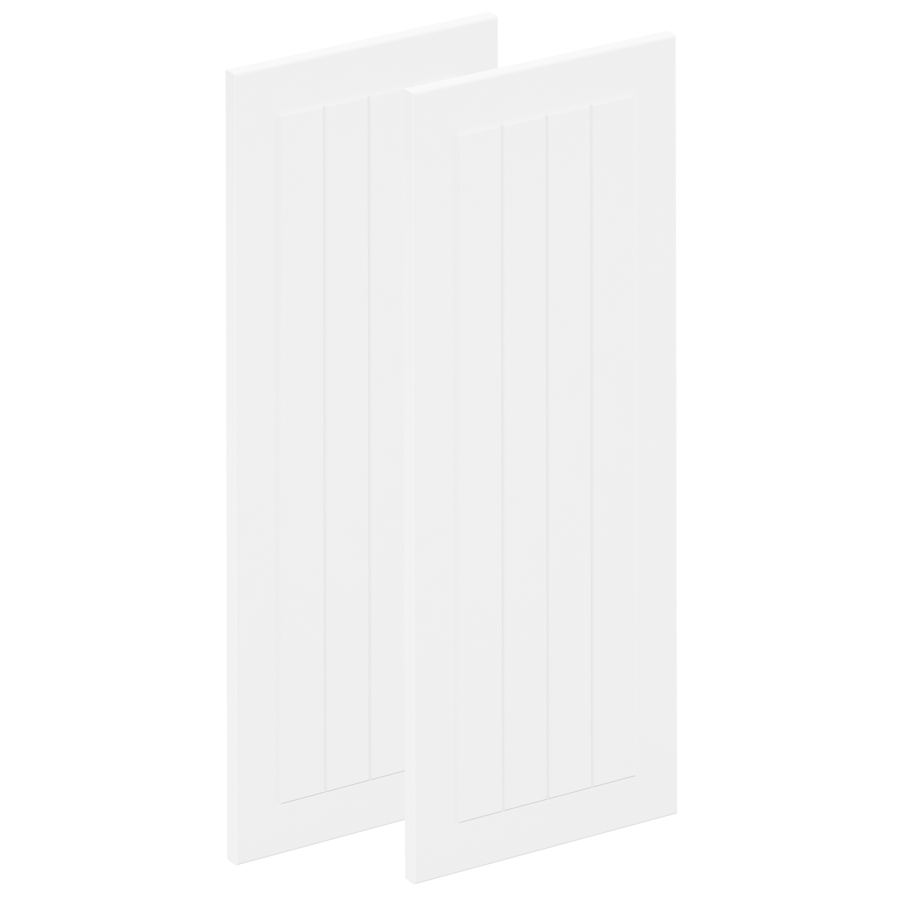 Lote de 2 puertas mueble de cocina toscane blanco mate h 76.8 x l 29.7 cm