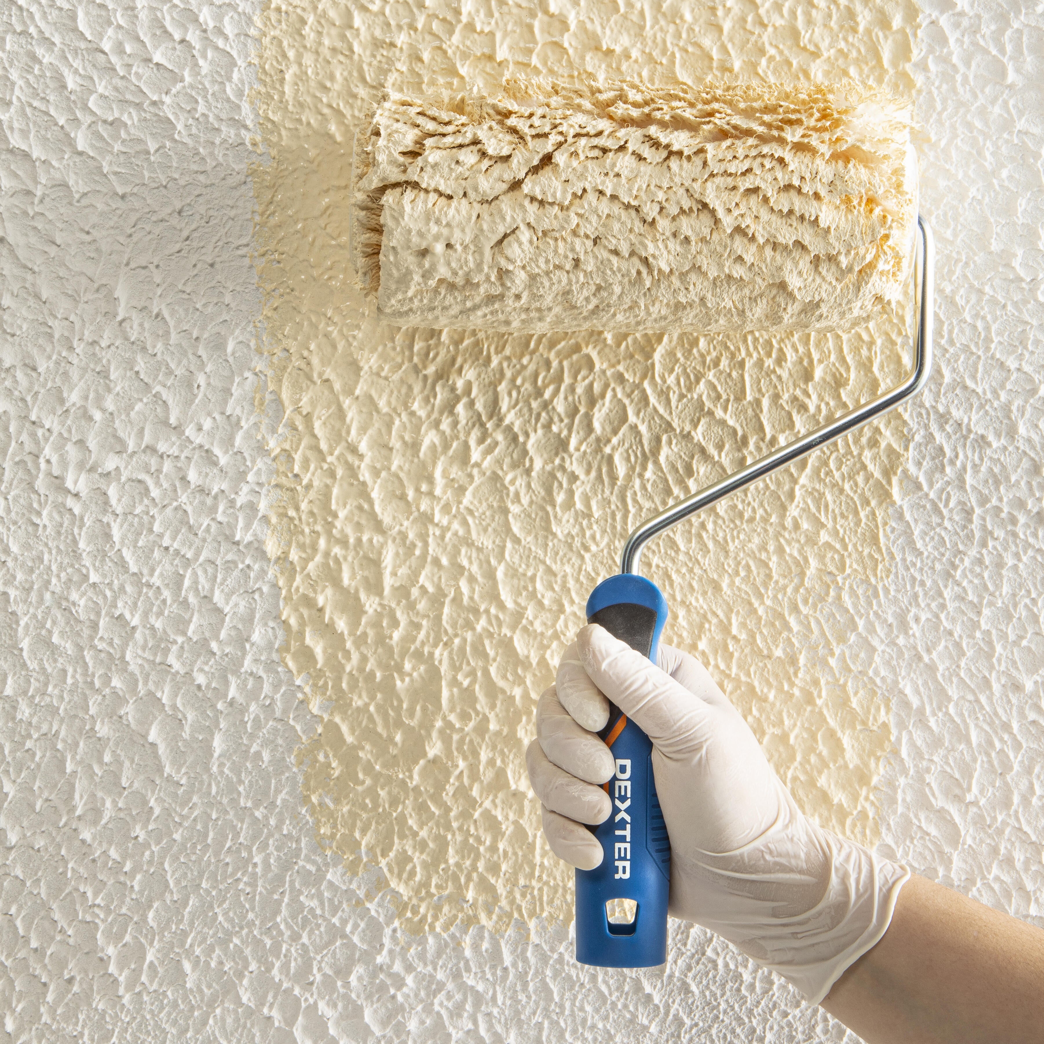 Rodillo para pintar fachadas rugosas DEXTER de 220 mm de anchura, 55 mm de diámetro, pelo largo (más de 12 mm). Fibra de poliamida. Varilla de acero. - 3