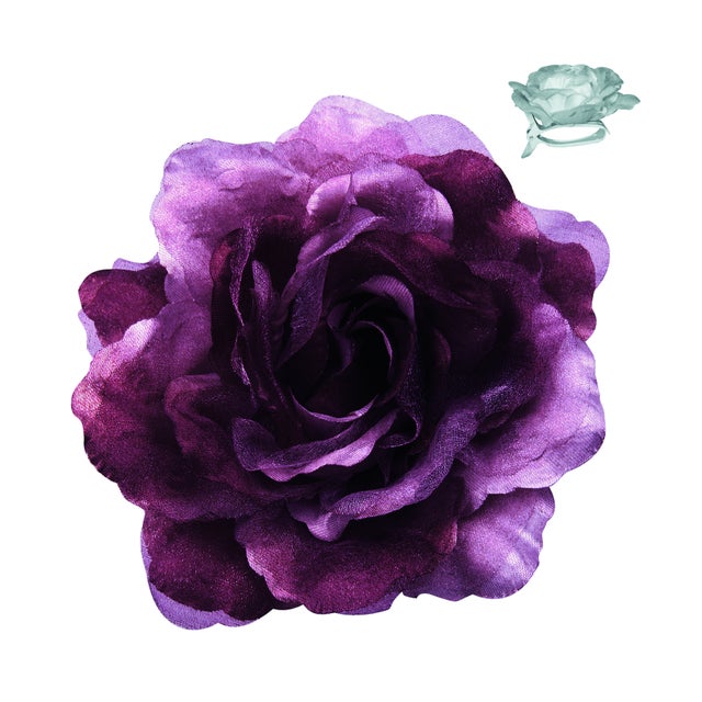 Porte-embrasse Fiore in acciaio bordeaux