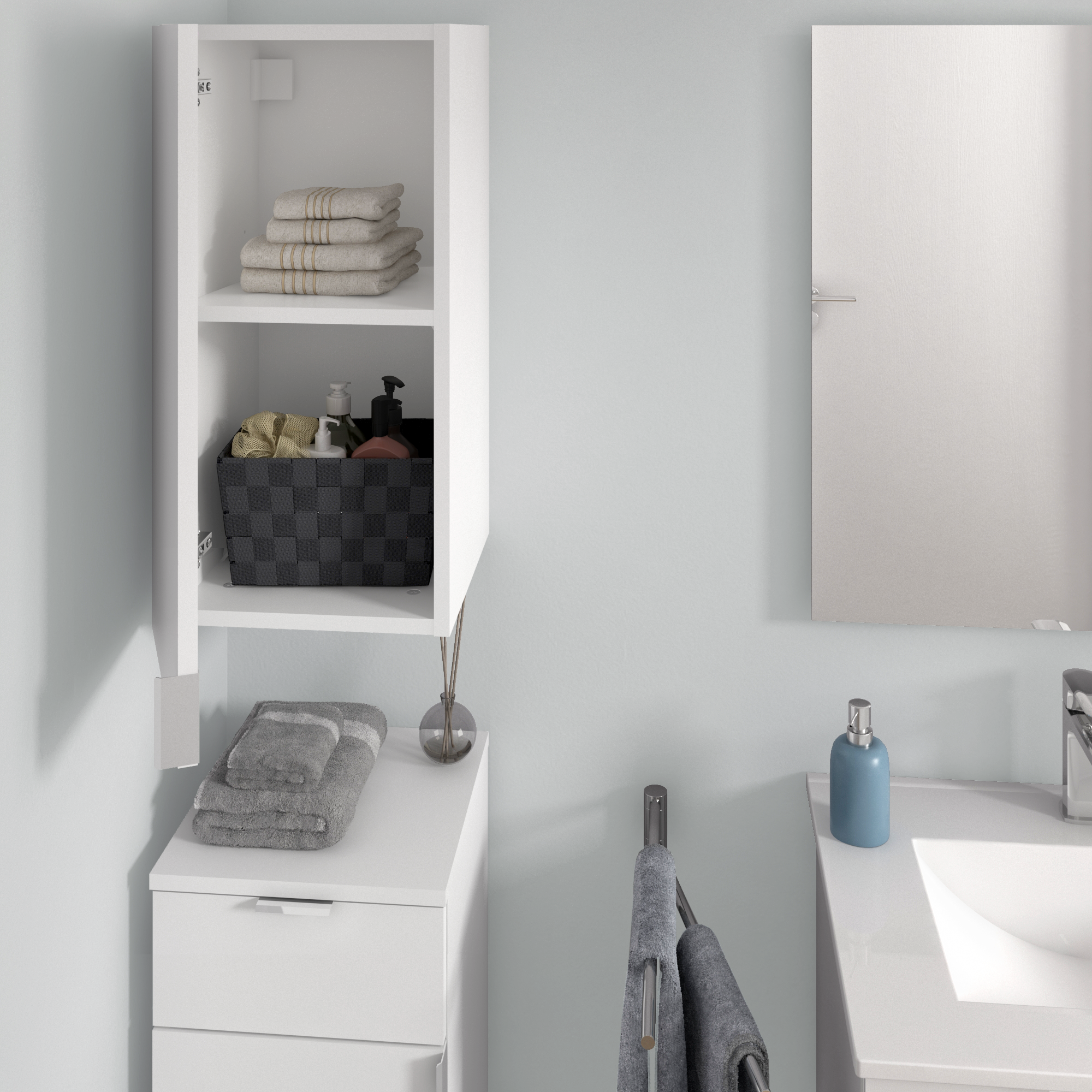 Panier gris l.28 x P.18 x H.14 cm SENSEA - 2