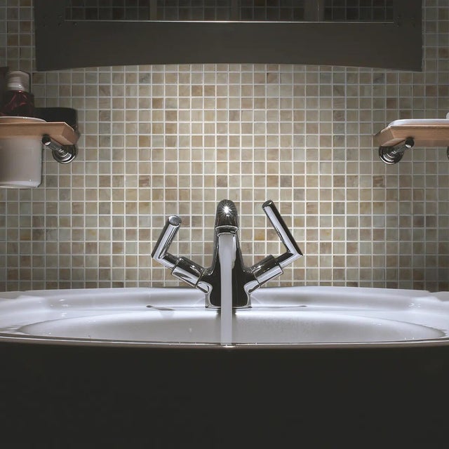 Piastrella Mosaico in pietra Onicemiele beige opaco L 30 x L 30.5cm x Sp. 8 mm