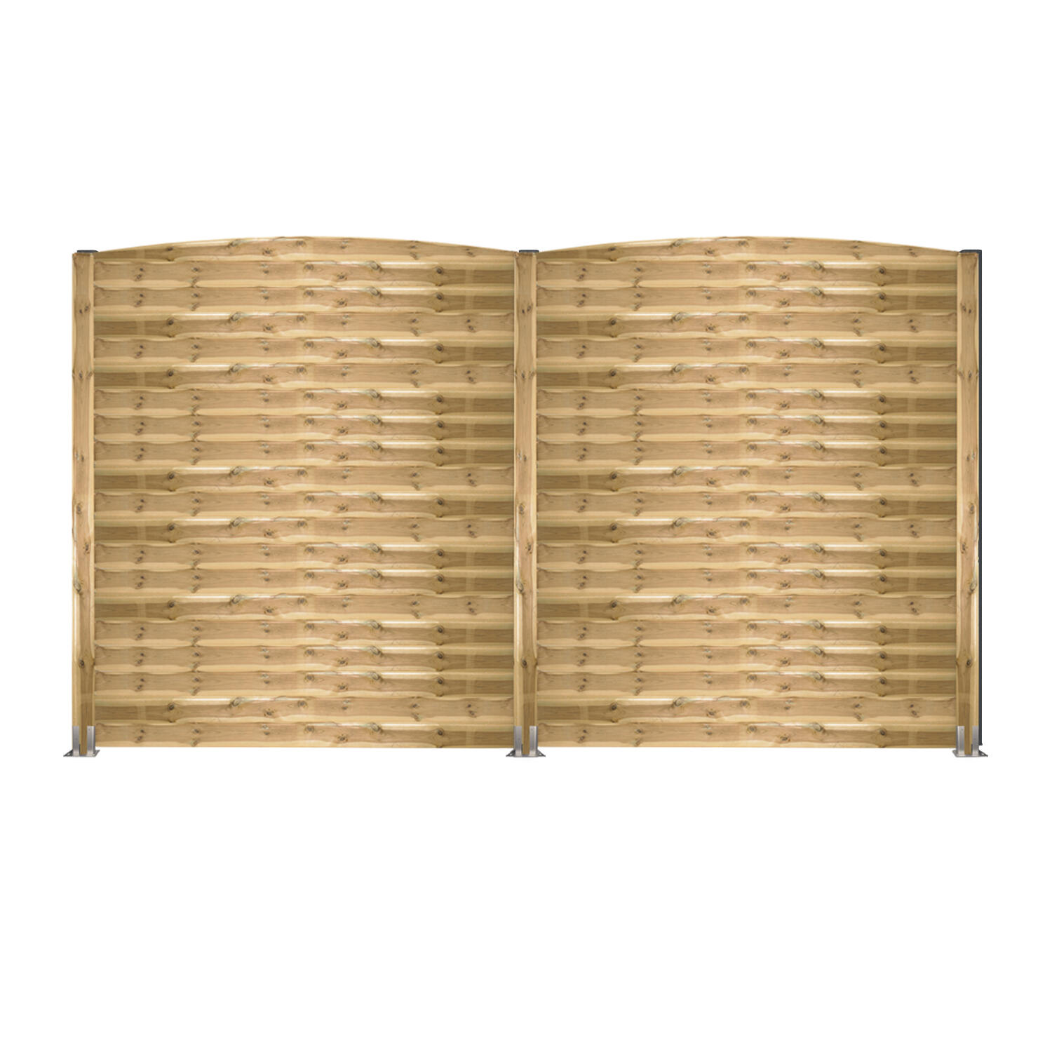 Pannello componibile FOREST marrone in legno H 200 x L 413.8 cm, 2 pezzi - 3