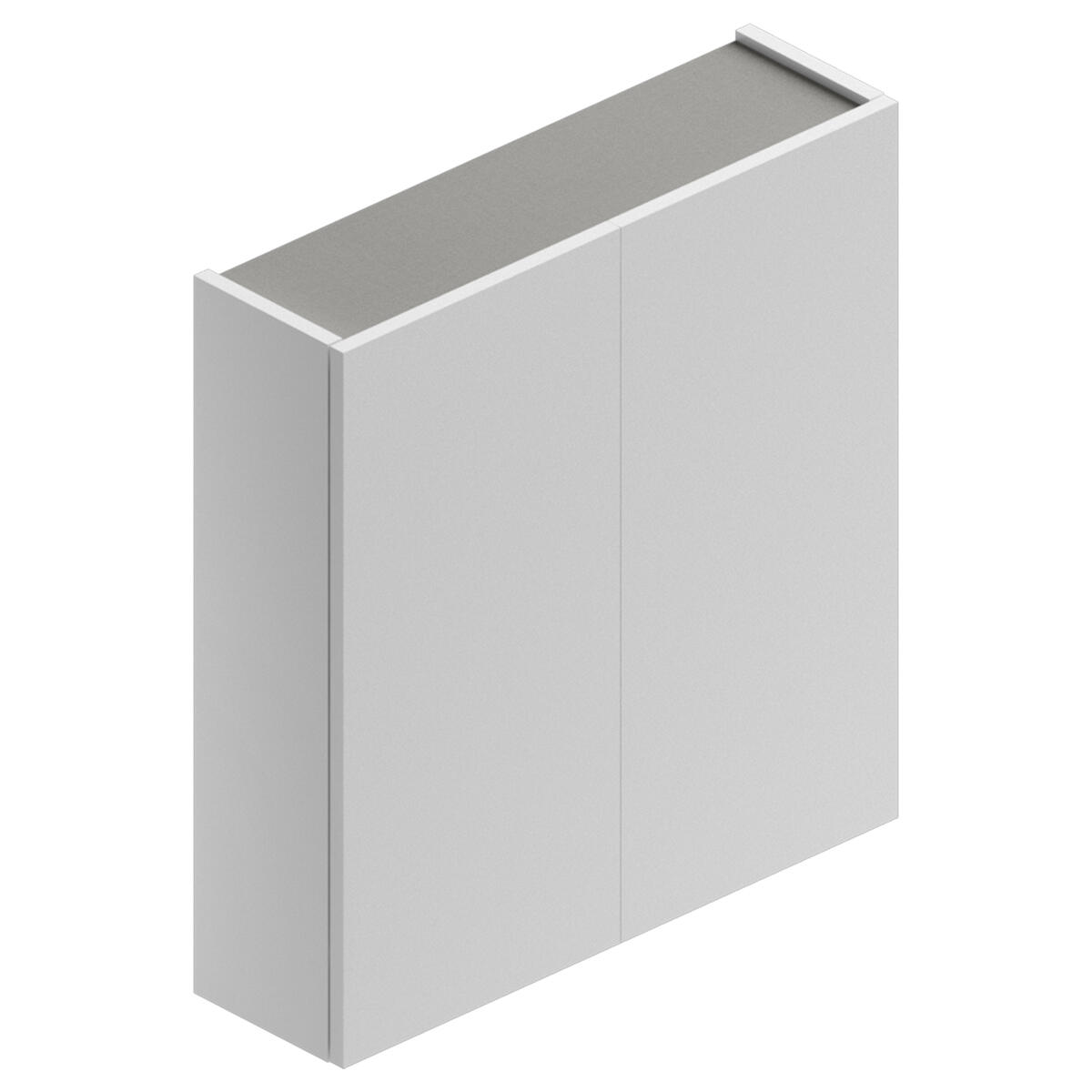 Pensile bagno Jnka bianco opaco in truciolare SENSEA, 2 ante apertura da destra e sinistra P 20 x L 70 x H 75 cm - 4