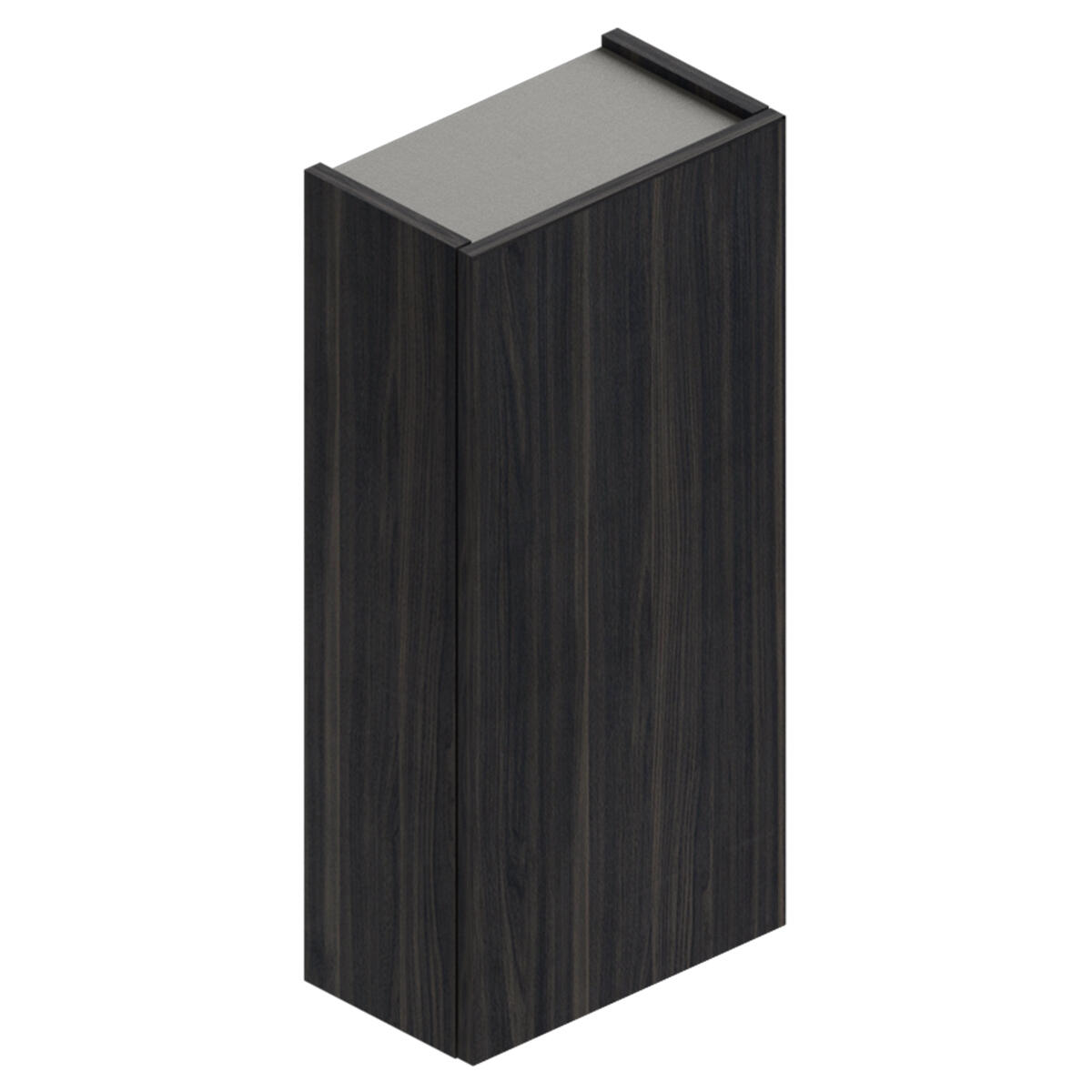 Pensile bagno Jnka legno noce in truciolare SENSEA, 1 anta apertura da destra e sinistra P 20 x L 35 x H 75 cm - 4