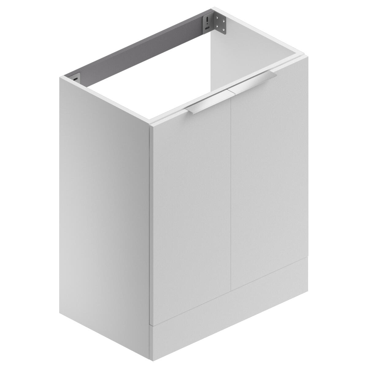 Mobile lavanderia Jnka 2 ante in truciolare bianco lucido P 45 x L 70 x H 89 cm - 11