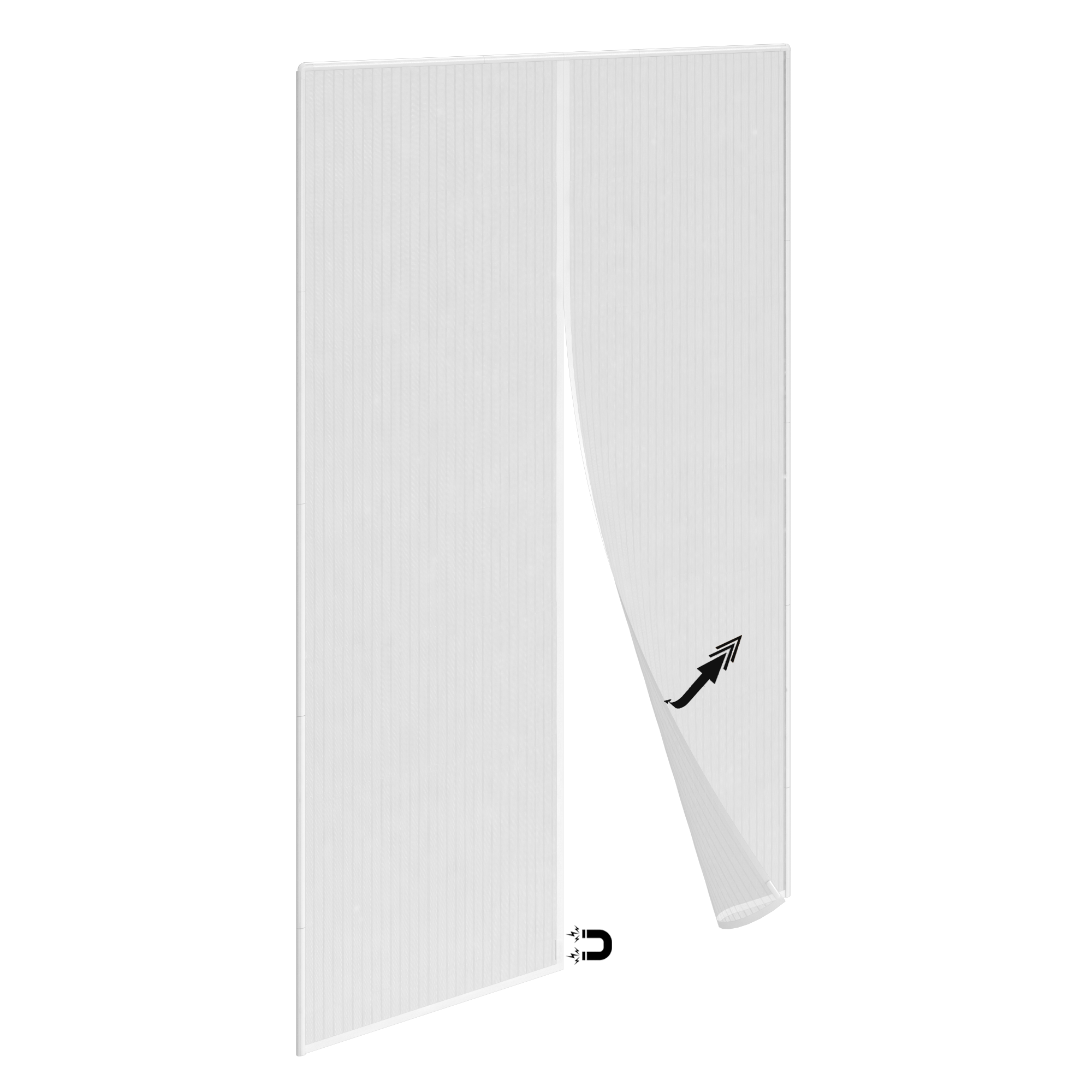Tenda zanzariera magnetica A per porta e portafinestra L 150 x H 230 cm bianco - 4