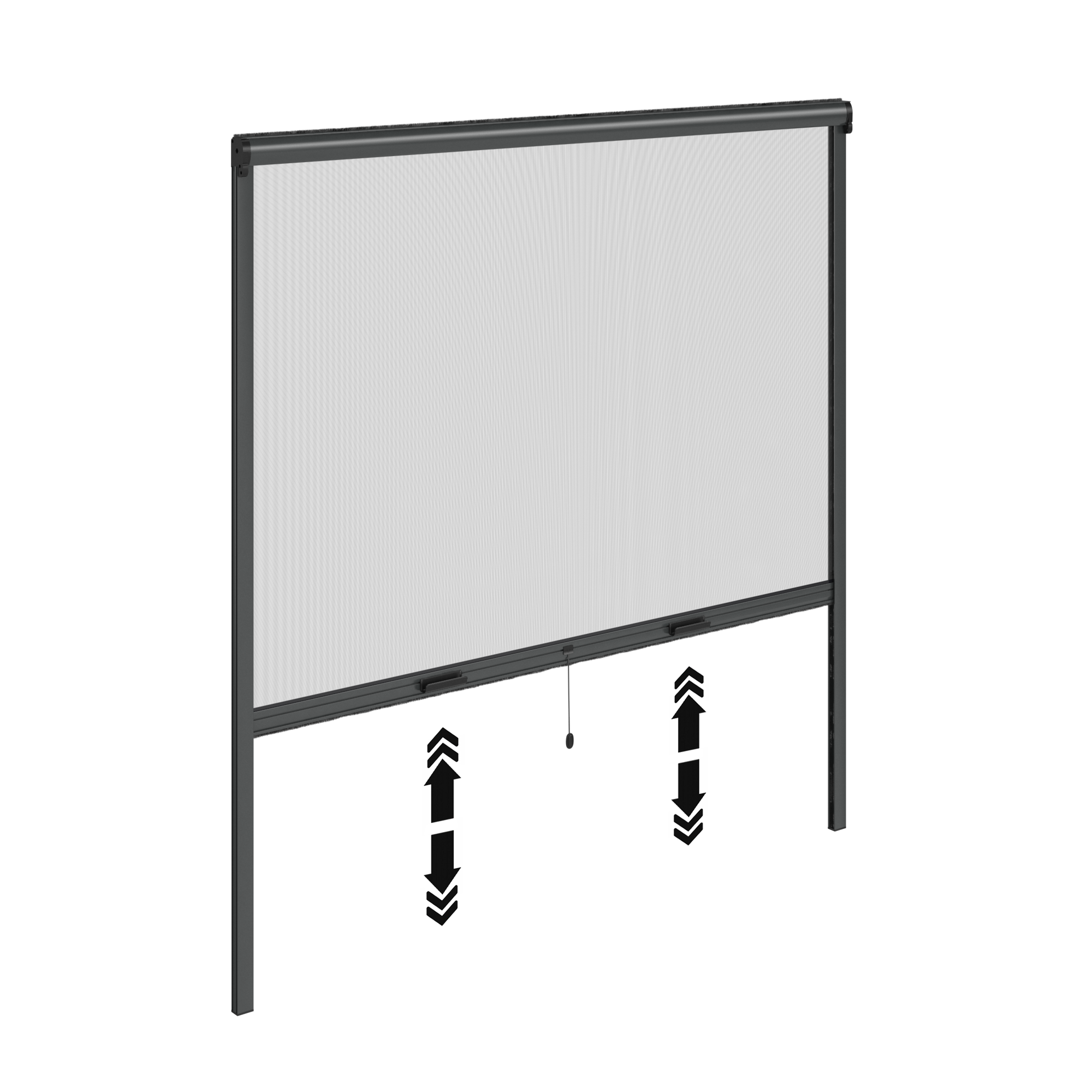 Moustiquaire 140x140 cm à enroulement vertical pour fenêtre ISOXA alu gris - 5