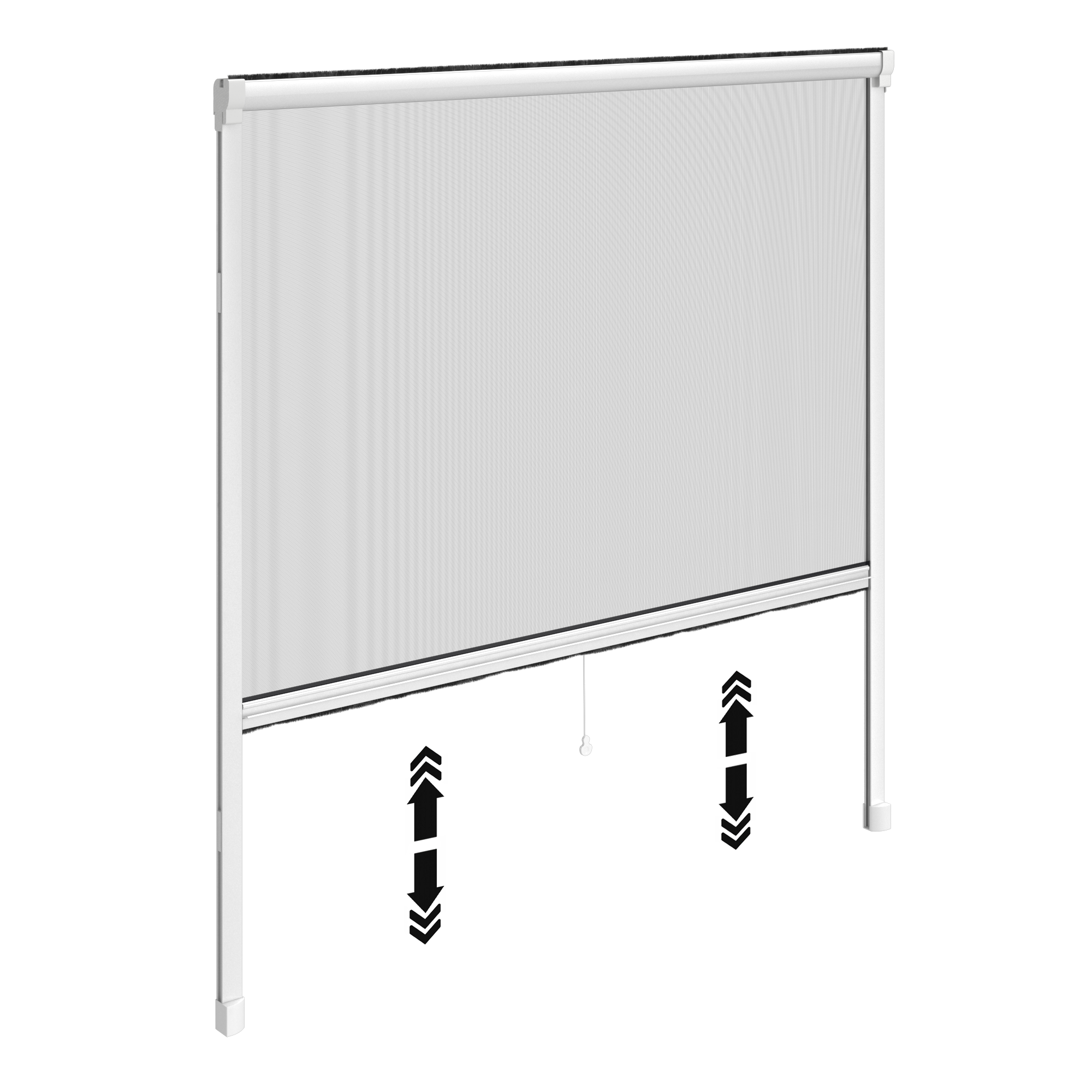 Moskitiera na okno 120x120 cm Biało/Czarna z możliwością przesuwania w pionie Isoxa - 11