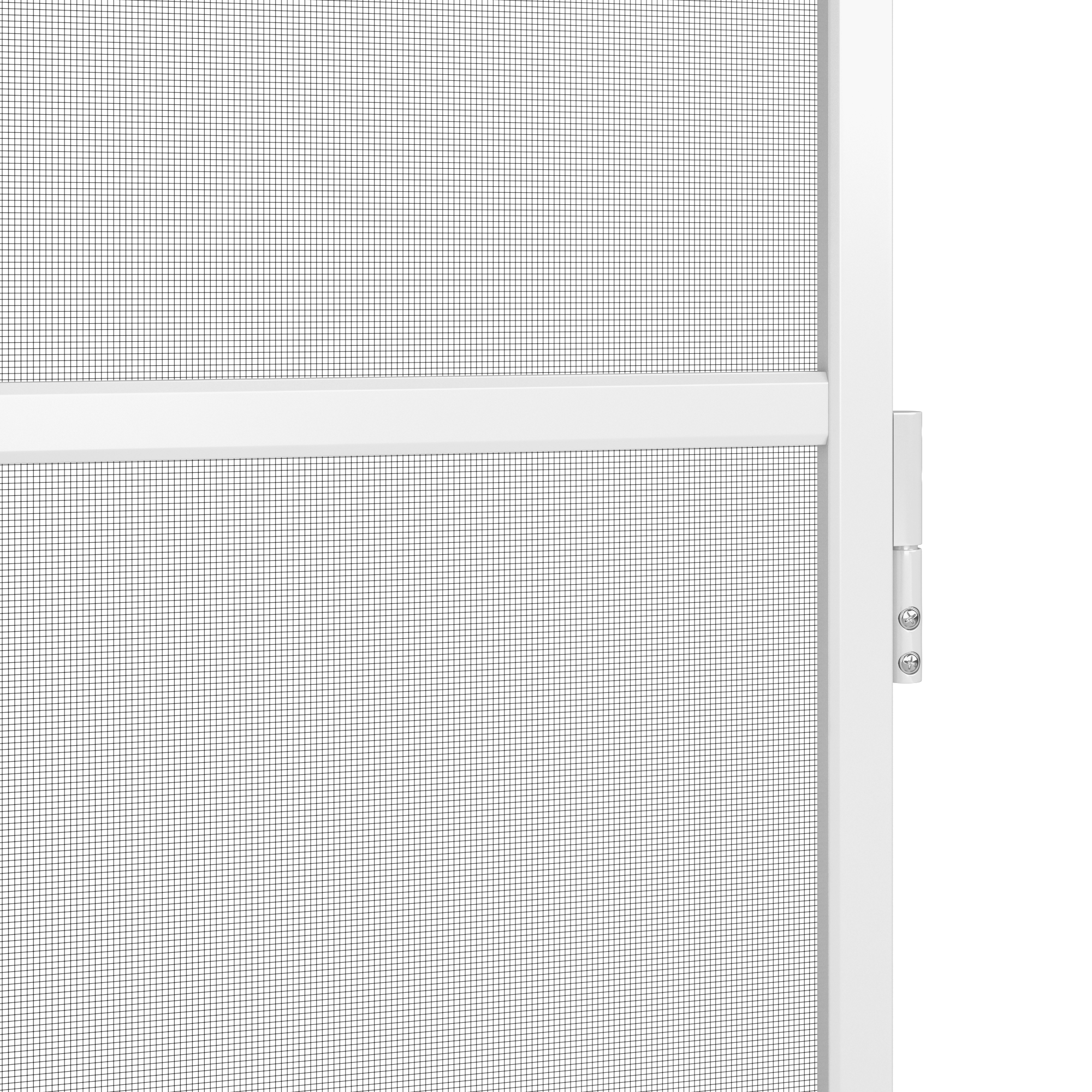 Mosquitera abatible 100x220cm 1 puerta aluminio blanco recortable fibra de vidrio negra Isoxa - 6