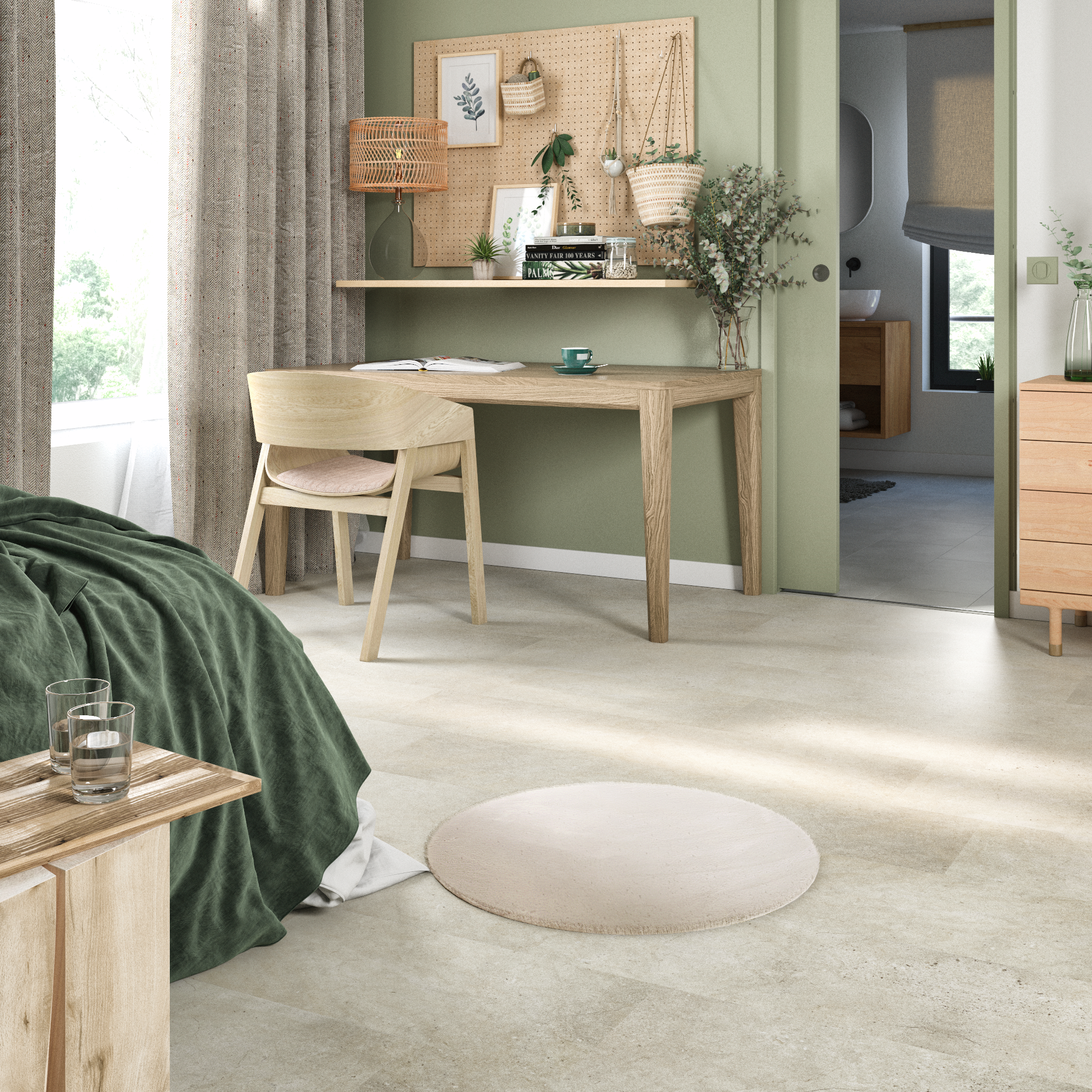 Tapete redondo liso INSPIRE BIANCA FAKE RABBIT D100CM CREAM 5 - 24