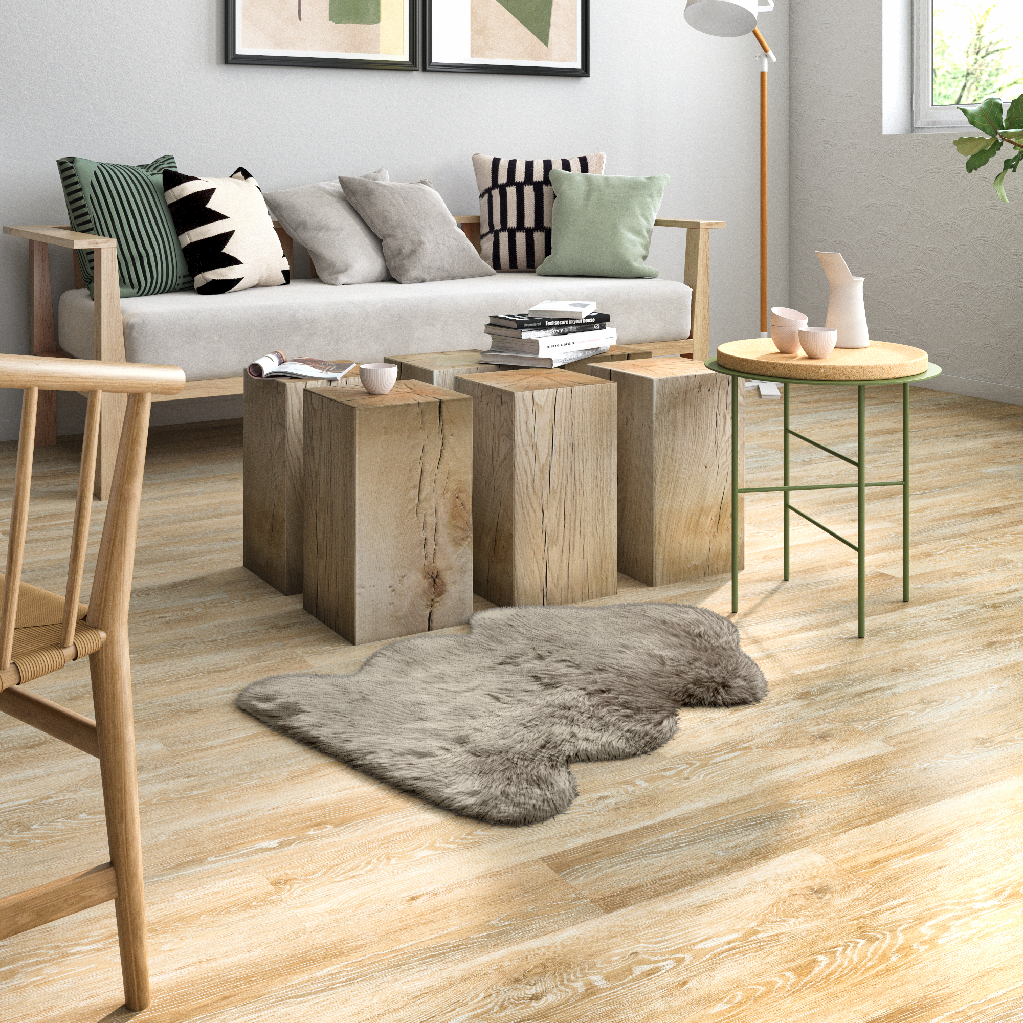 Scendiletto Jade in acrilico, L 90 x L 60 cm, marrone - 5