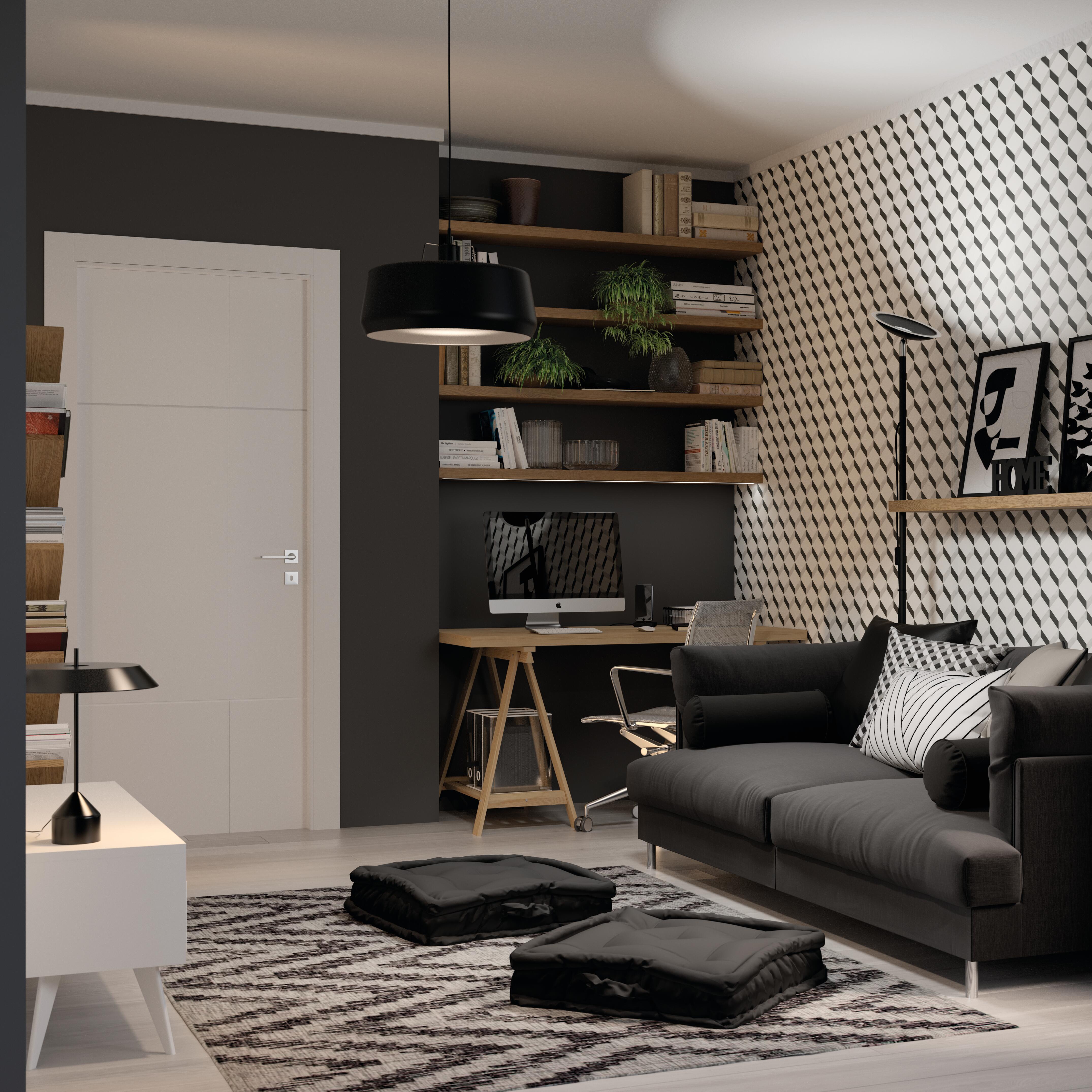 Cuscino Silvia nero 60 x 60 cm - 3