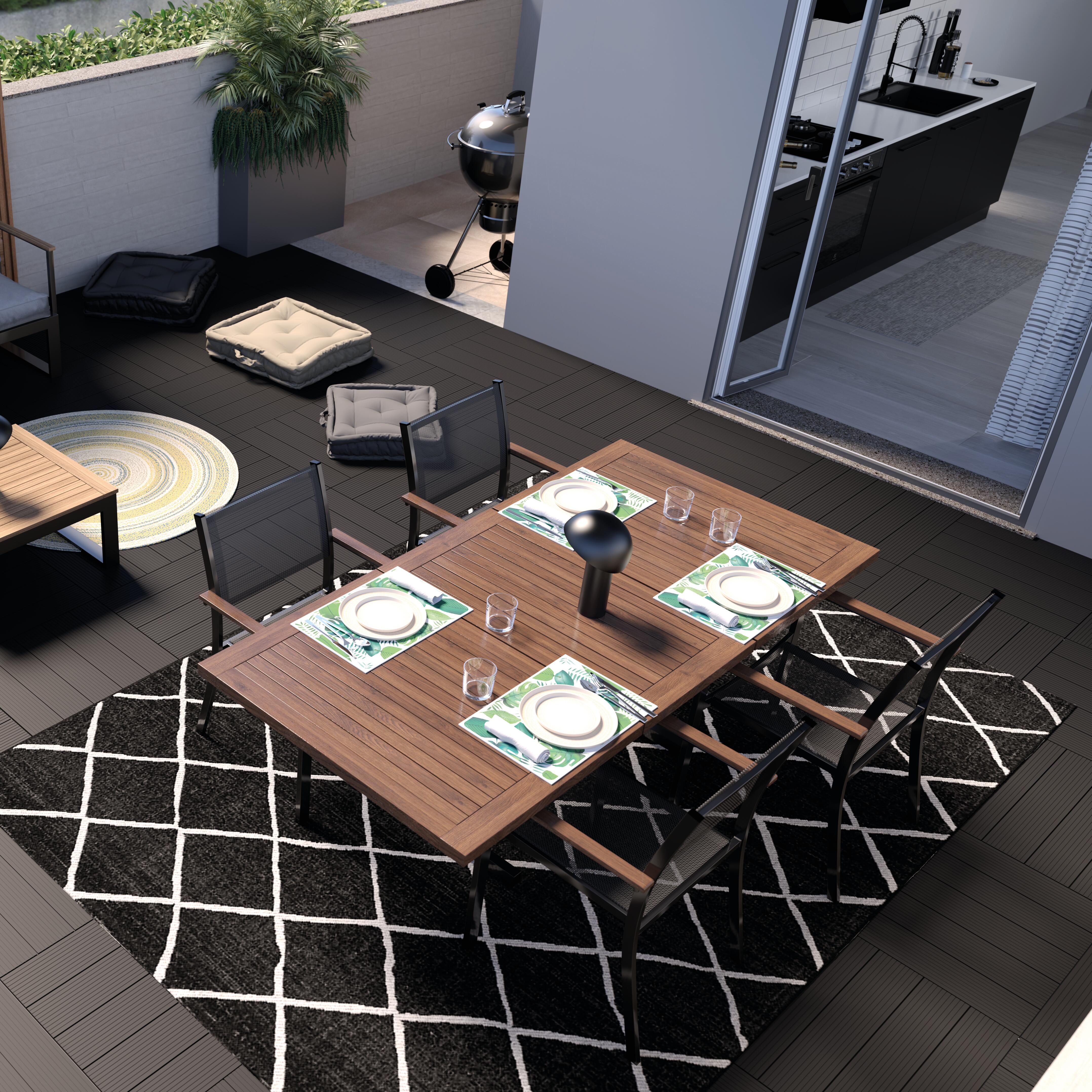 Stół ogrodowy Oris 100x180/240 cm drewniany Naterial - 9