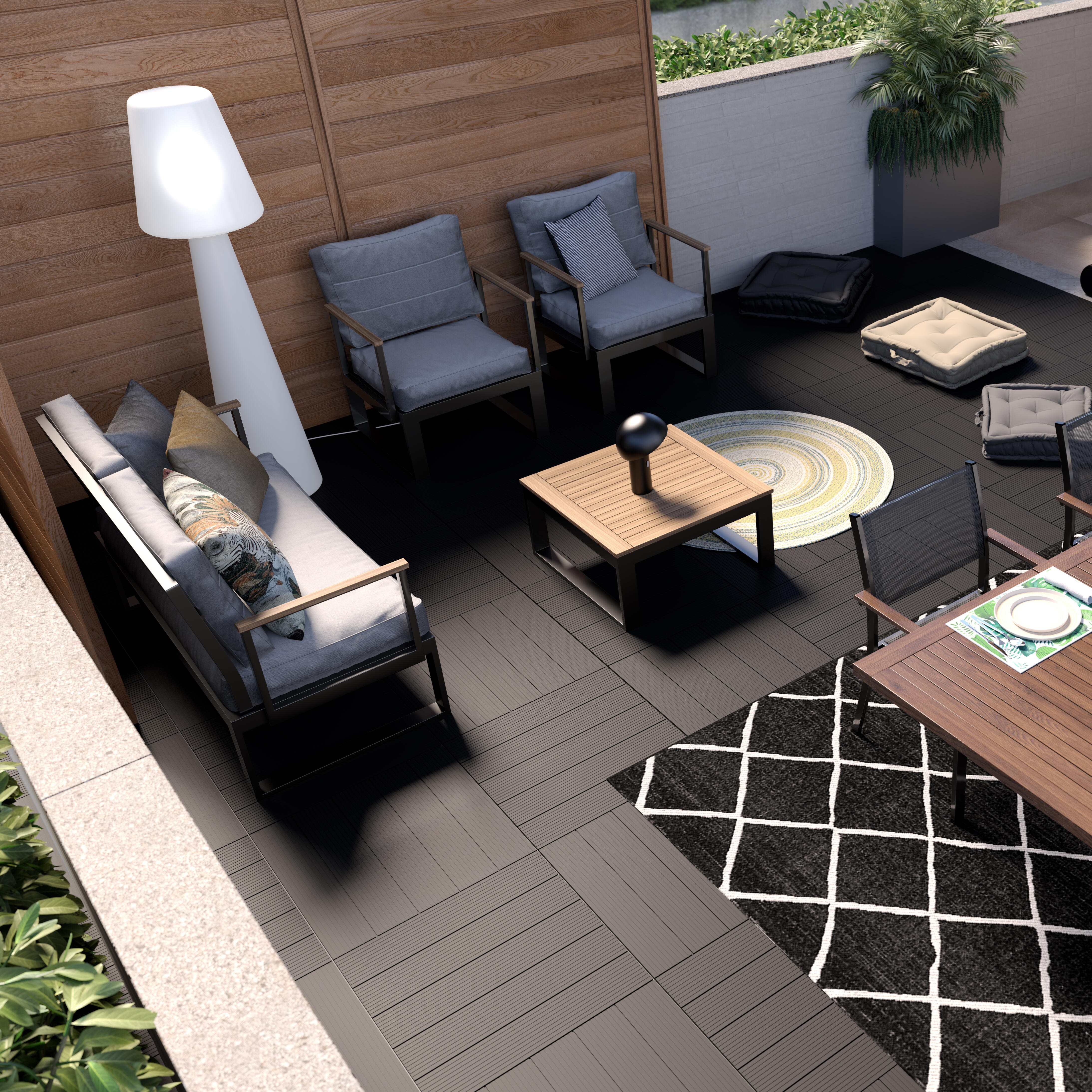 Cuscino da pavimento Futon INSPIRE Luck grigio 40 x 40 cm - 11