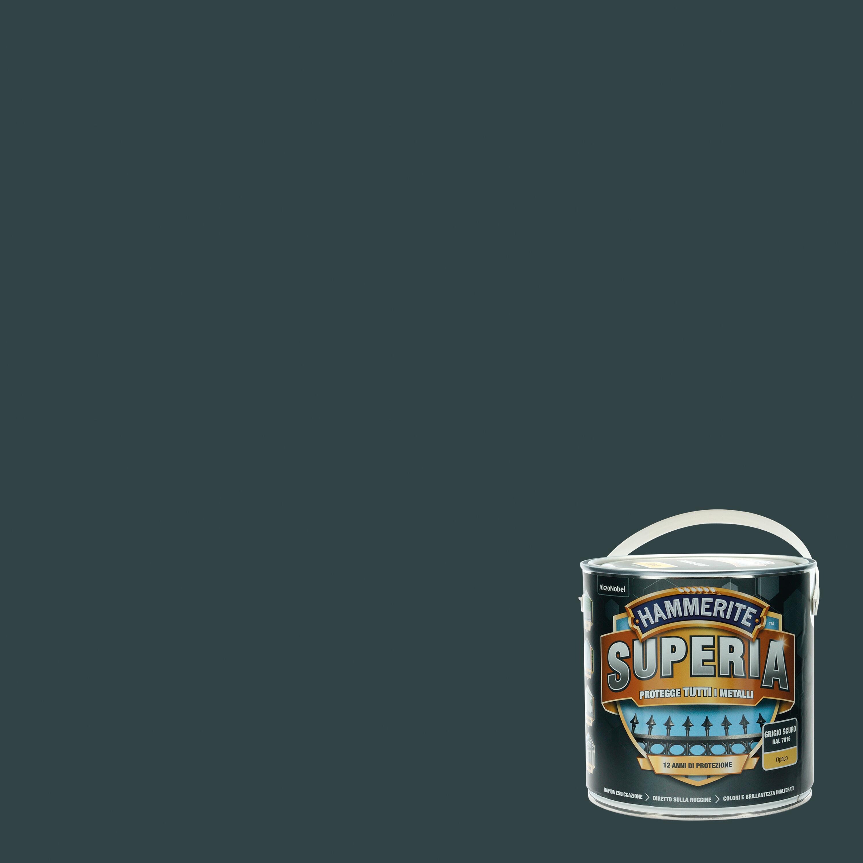 Hammerite Superia smalto metallo antiruggine interno e esterno, Brillante Marrone, 2.5 L