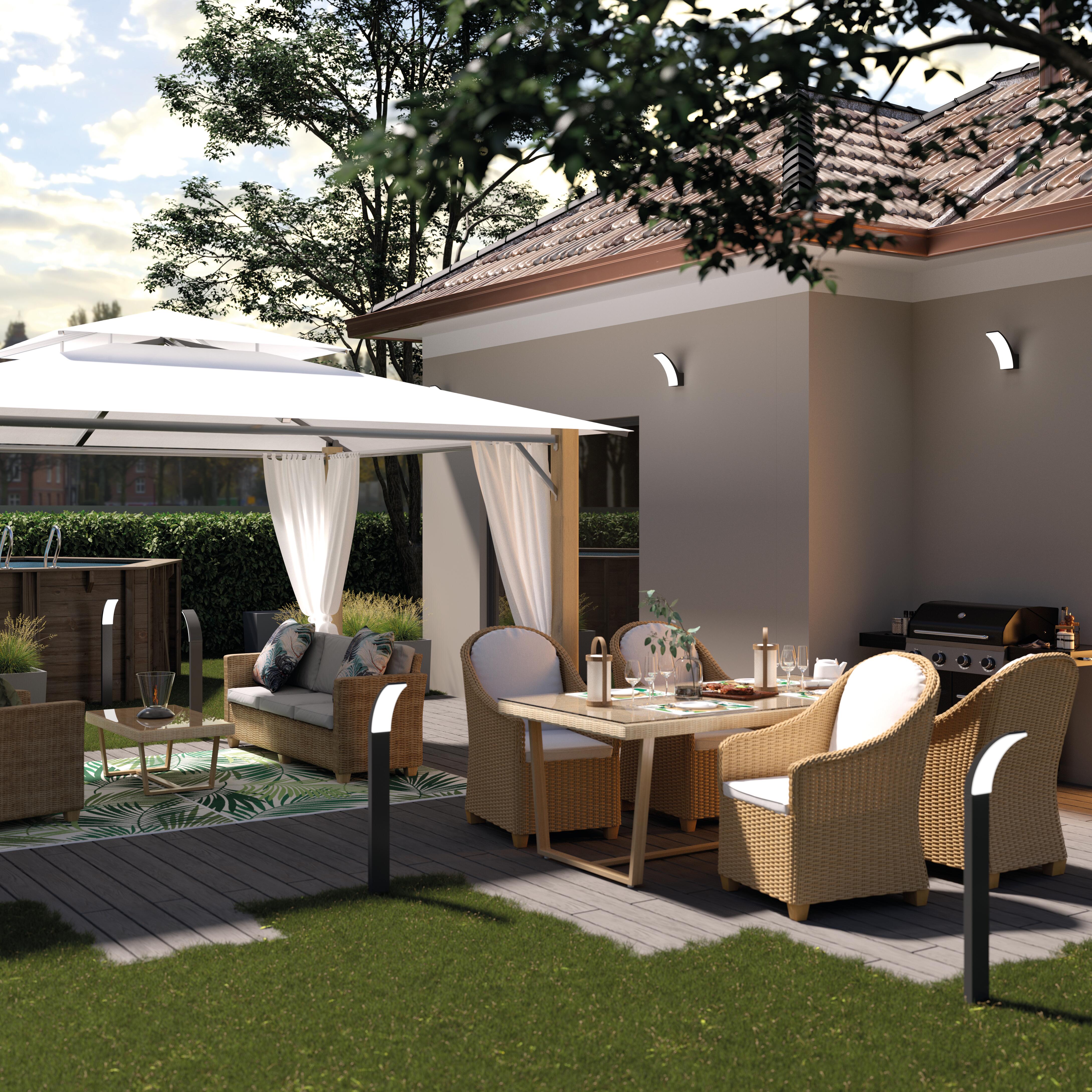 Applique LED moderno da esterno Lakko grigio IP44, luce bianco naturale 1200 lumen, INSPIRE - 10
