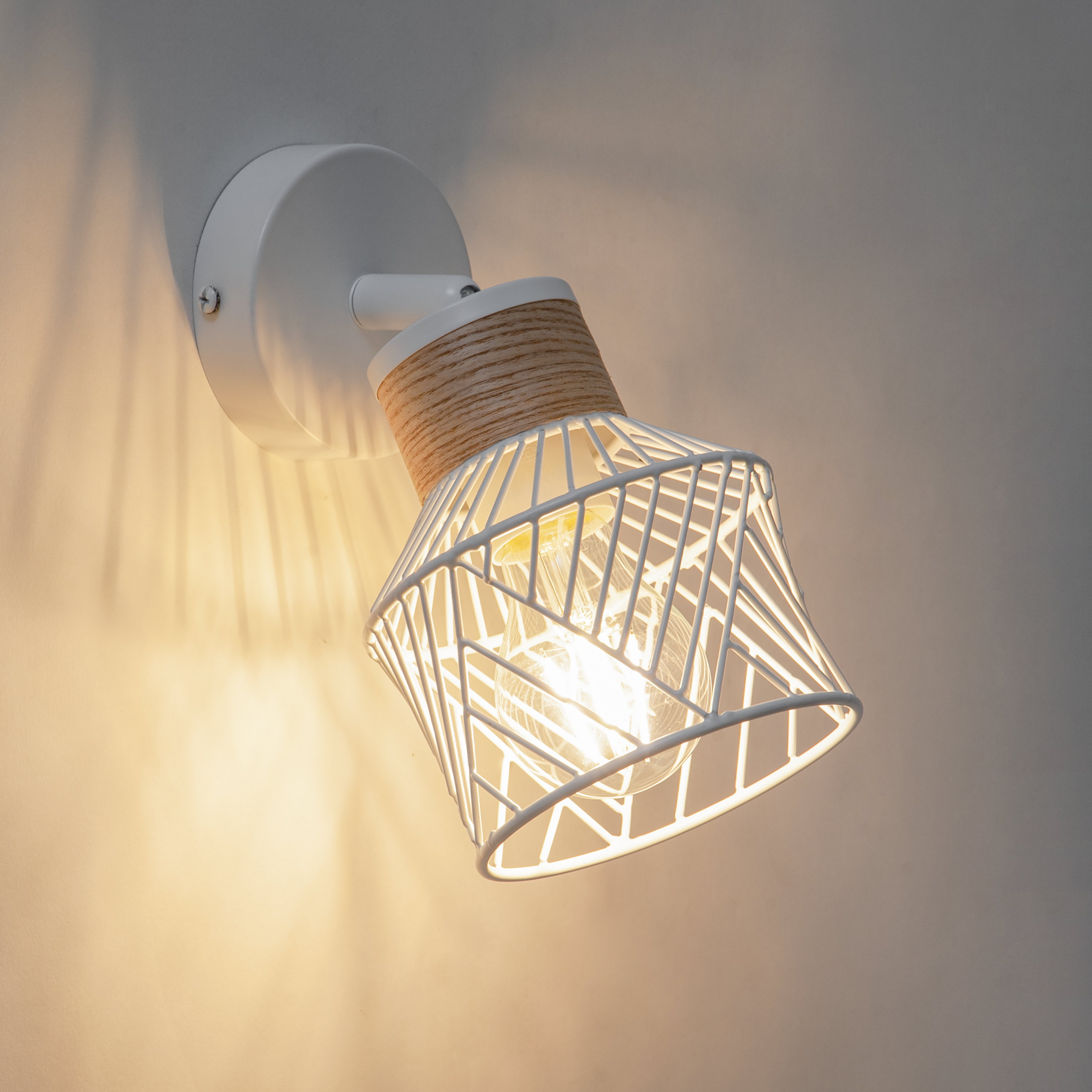 Spot Kanel, métal blanc, E27, INSPIRE - 2