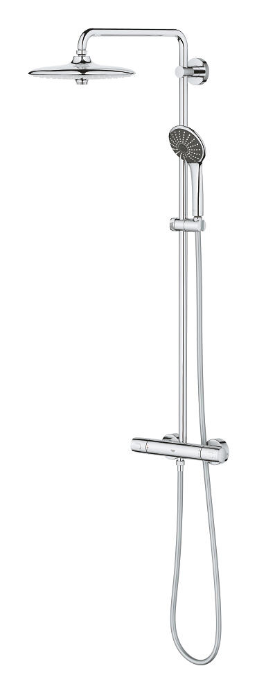 Colonne de douche mitigeur thermostatique 3 jet(s) chrome Vitalio joy clova 260  - 2