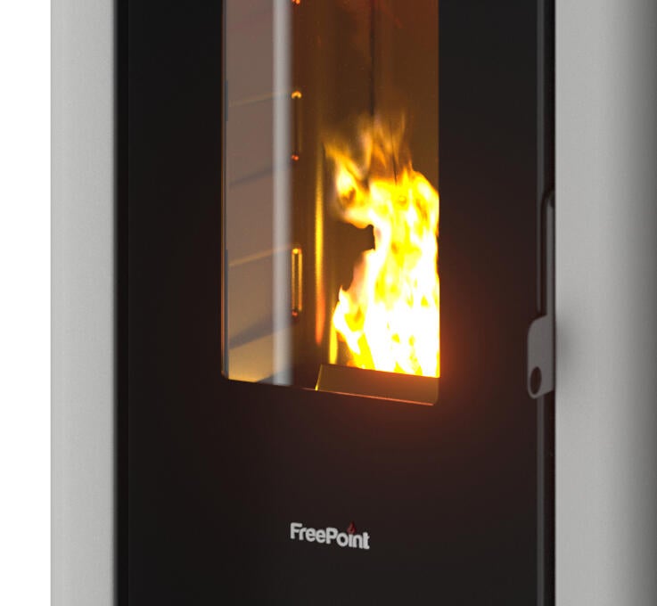 Poêle à granulés FREEPOINT One airtight blanc 7 kW - 3