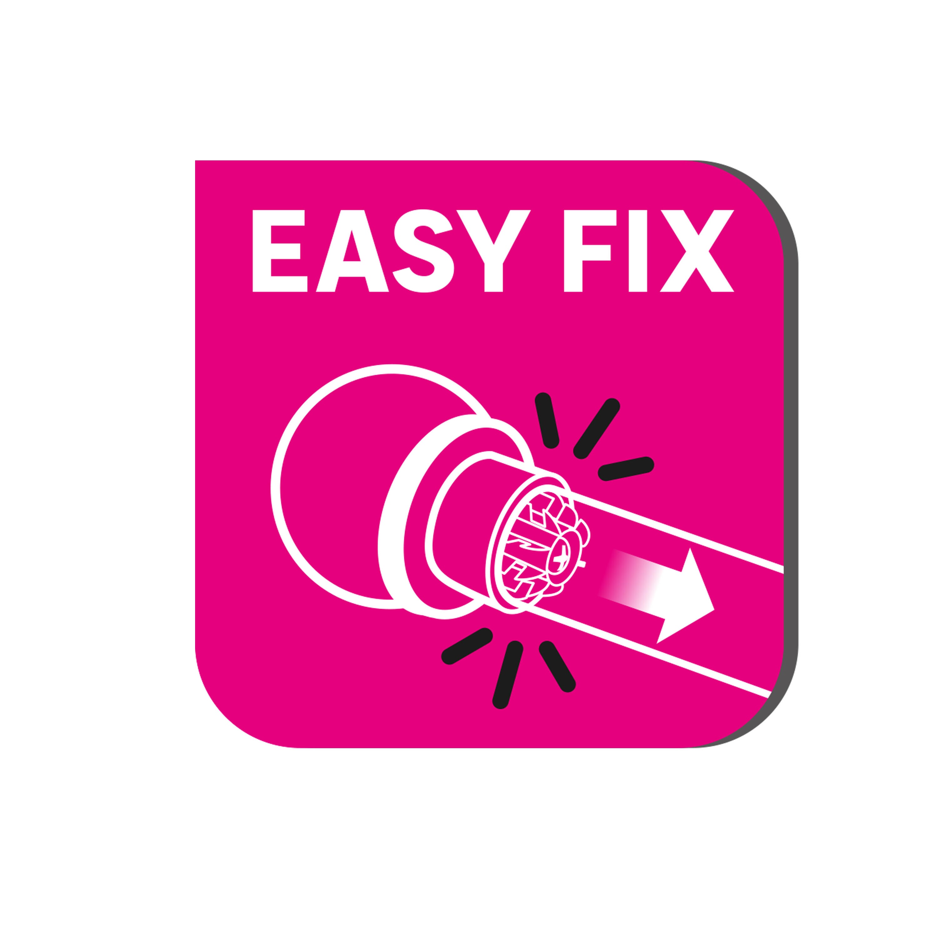 2 terminais para varão de cortina D28mm alumínio easyfix cromado mate Inspire cinza - 3