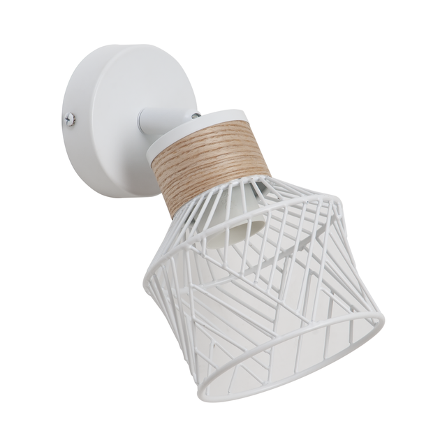 Spot Kanel, métal blanc, E27, INSPIRE