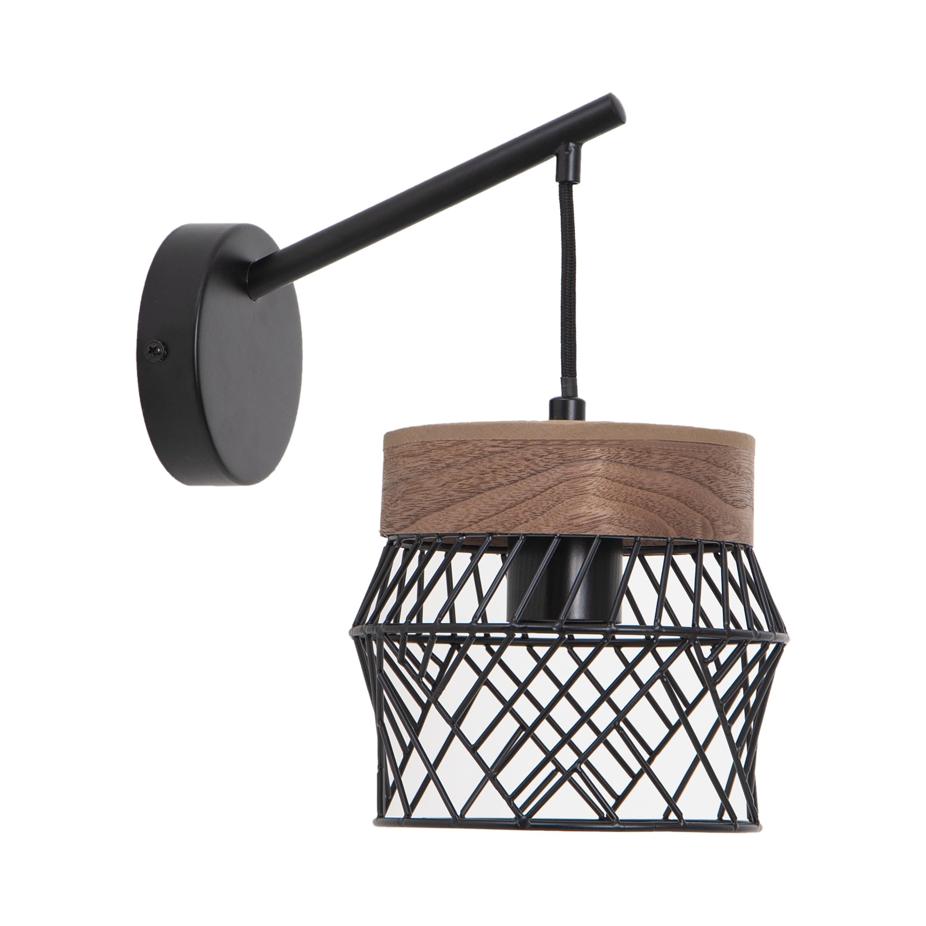 Applique murale E27 métal, noir, Kanel, INSPIRE - 2