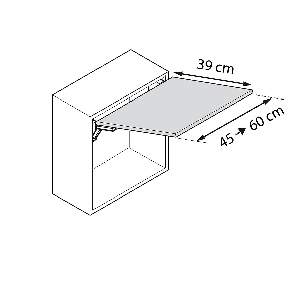 Sistema de elevação com amortecedor porta aço 3,4 x 25 x 17 cm Kesseböhmer - 6