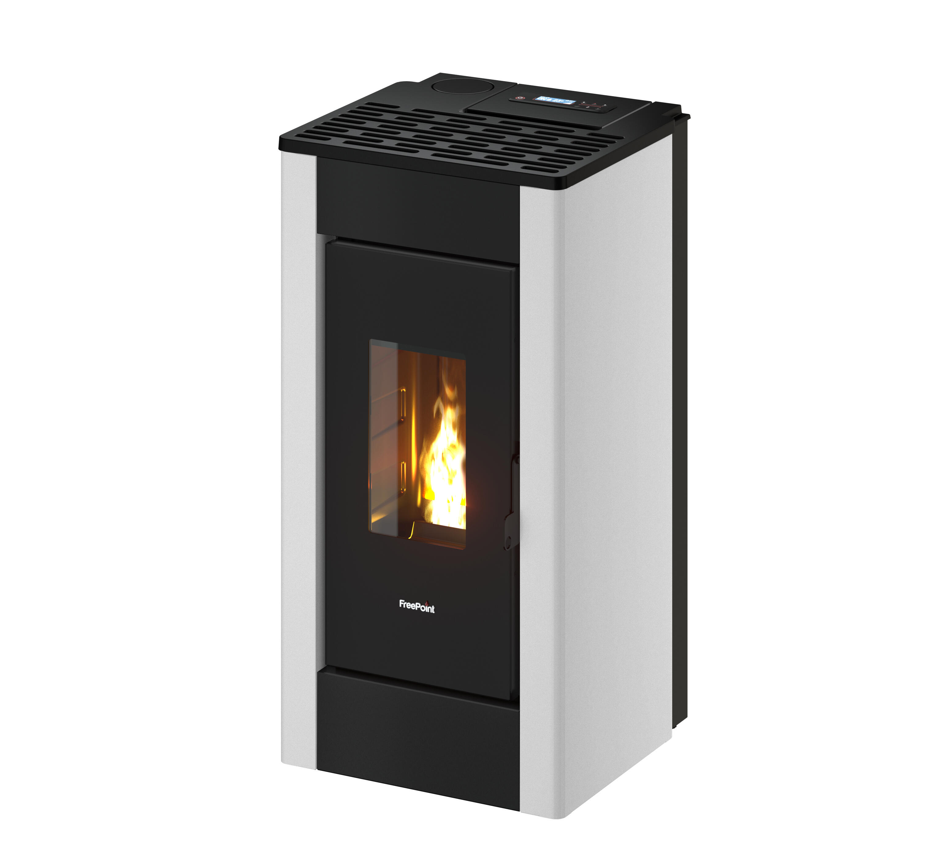 Poêle à granulés FREEPOINT Sharp airtight blanc 7 kW - 2