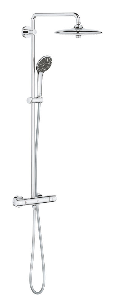Colonne de douche mitigeur thermostatique 3 jet(s) chrome Vitalio joy clova 260 