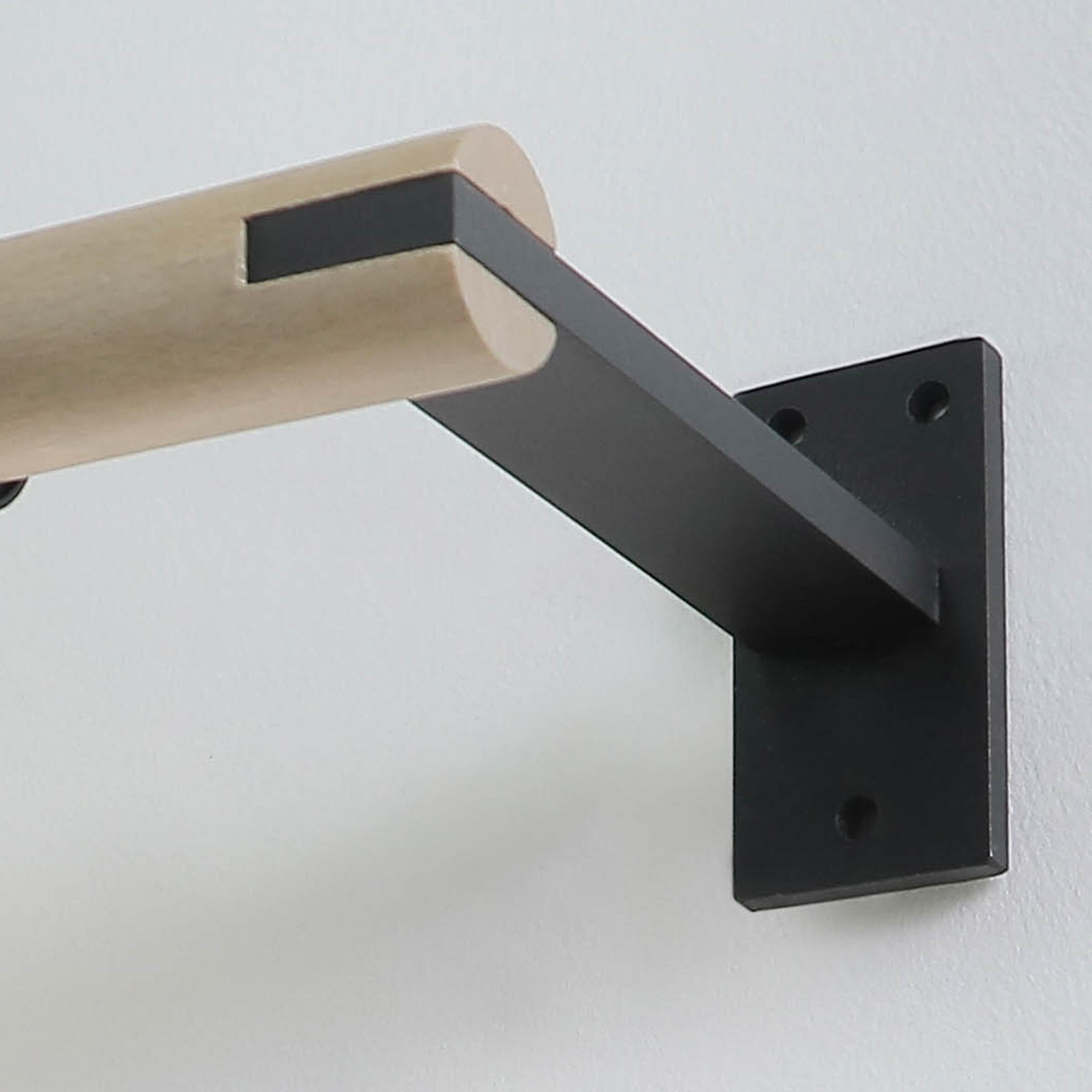 Support pour tringle à rideau Atelier 28mm noir peint MOBOIS - 2