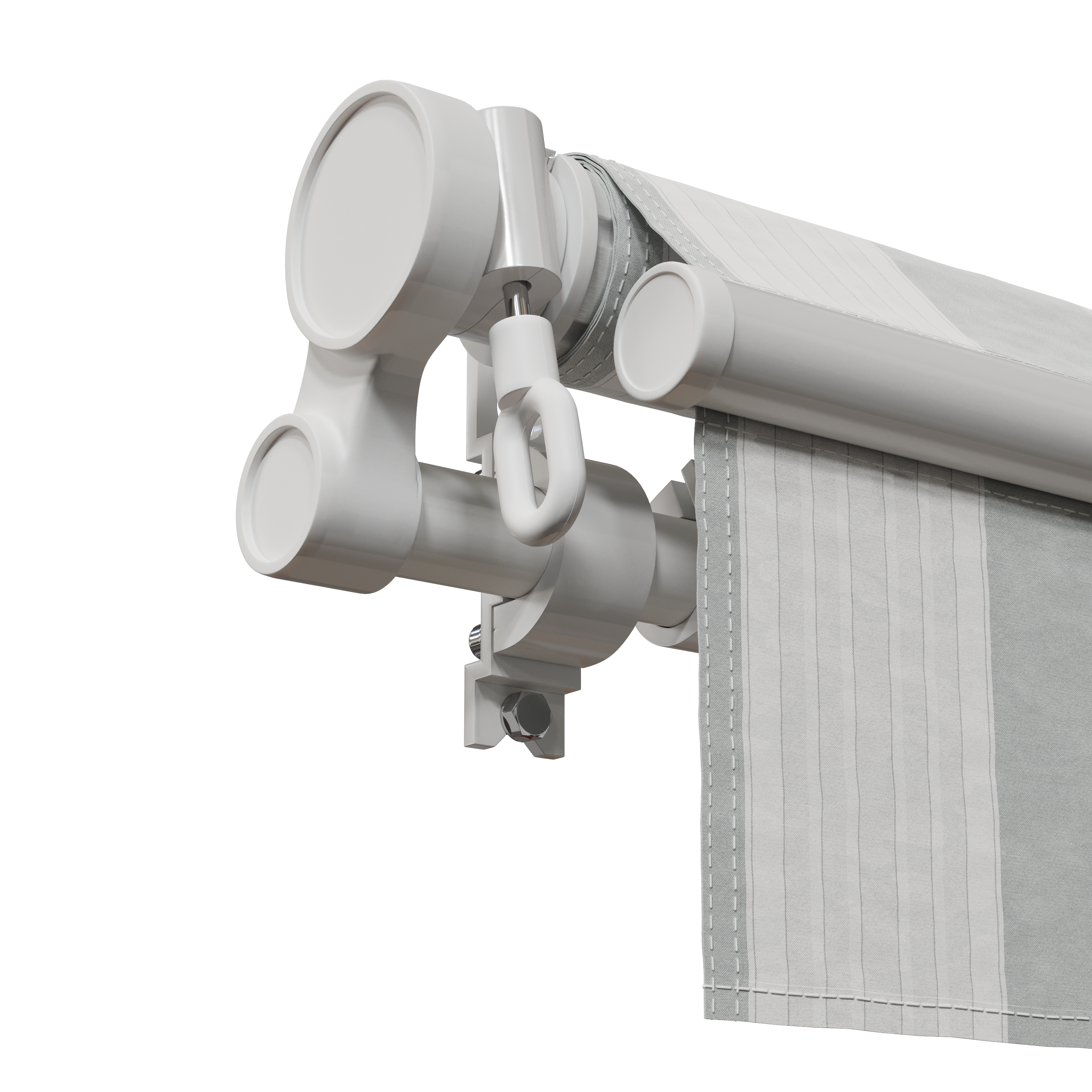 Store banne manuel 2.95 x 2 m Calima blanc, toile polyester blanc / gris - 7