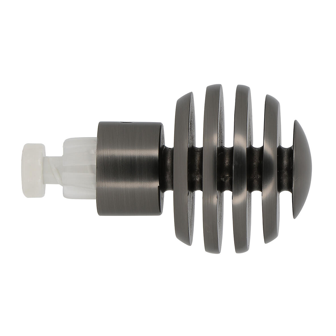 Embouts Barre Rideaux Pommeau Blanc Mat 28mm - INVENTIV