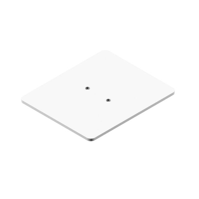 Terminale per palo quadrato in alluminio bianco Maia+2 viti H 0.25 cm