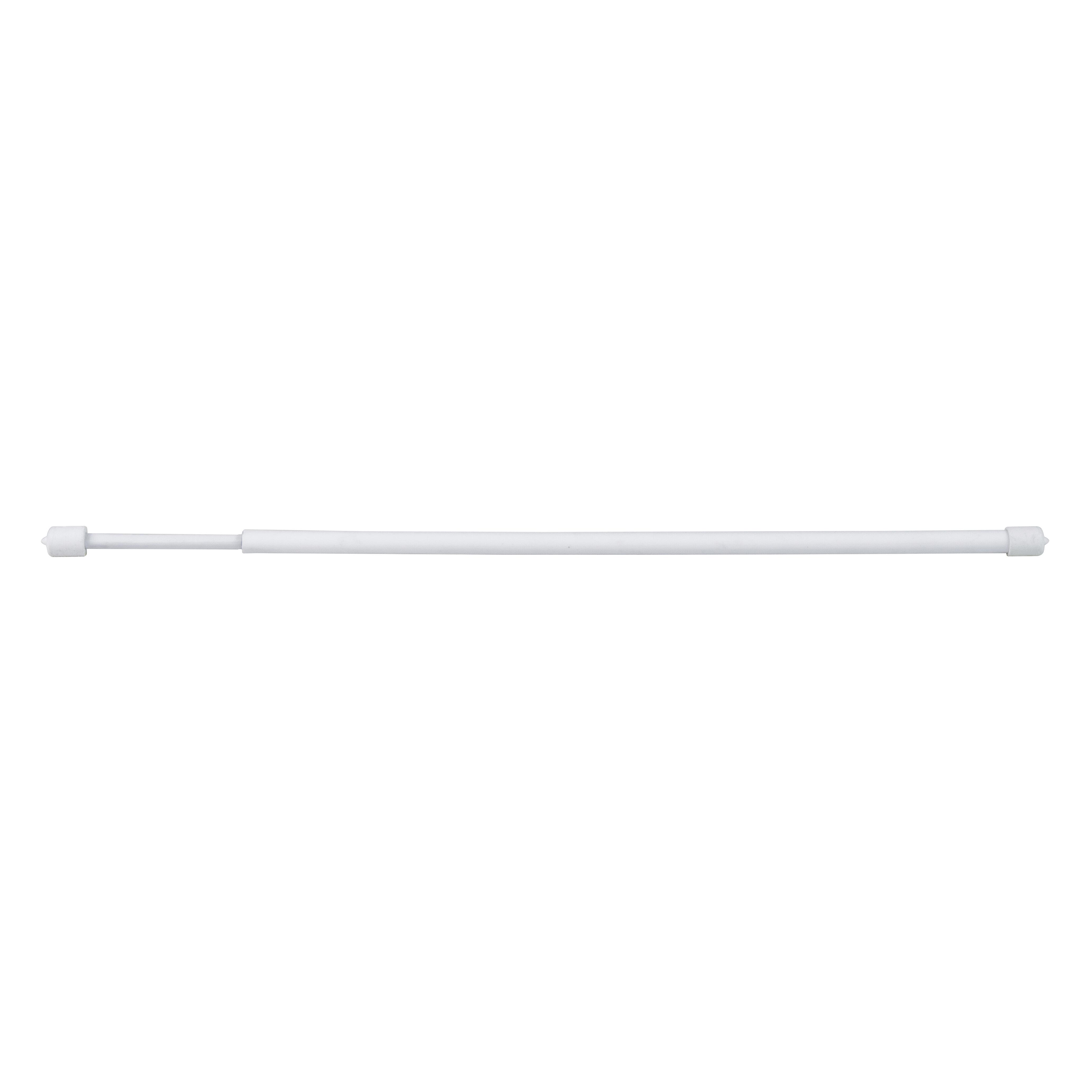 Kit bastone per tendina a vetro a pressione estensibile da 40 a 50 cm Tender in acciaio verniciato bianco opaco Ø 8 mm INSPIRE - 2