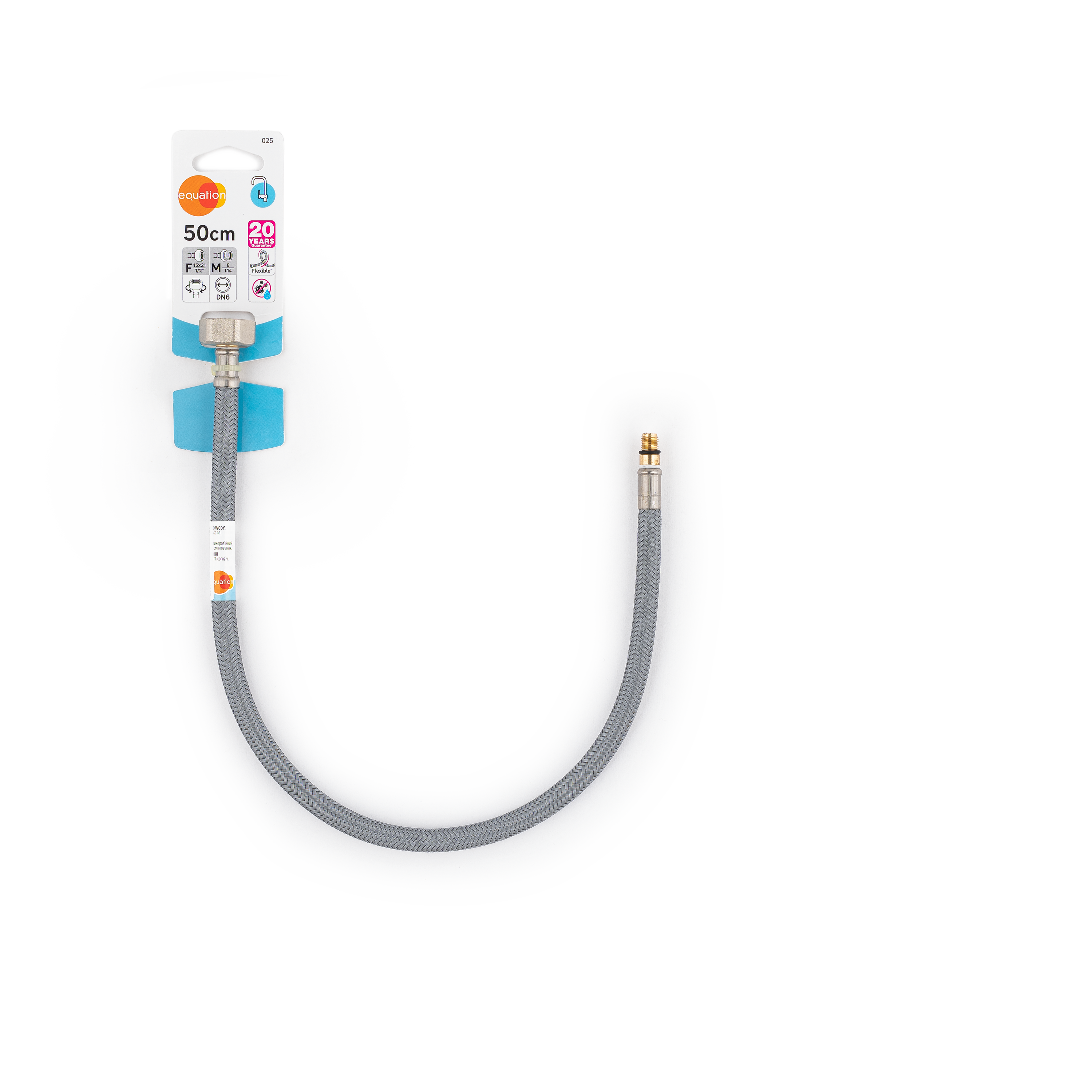 Latiguillo grifo EQUATION 50cm h1/2-l14 m8 dn6 acb - 3