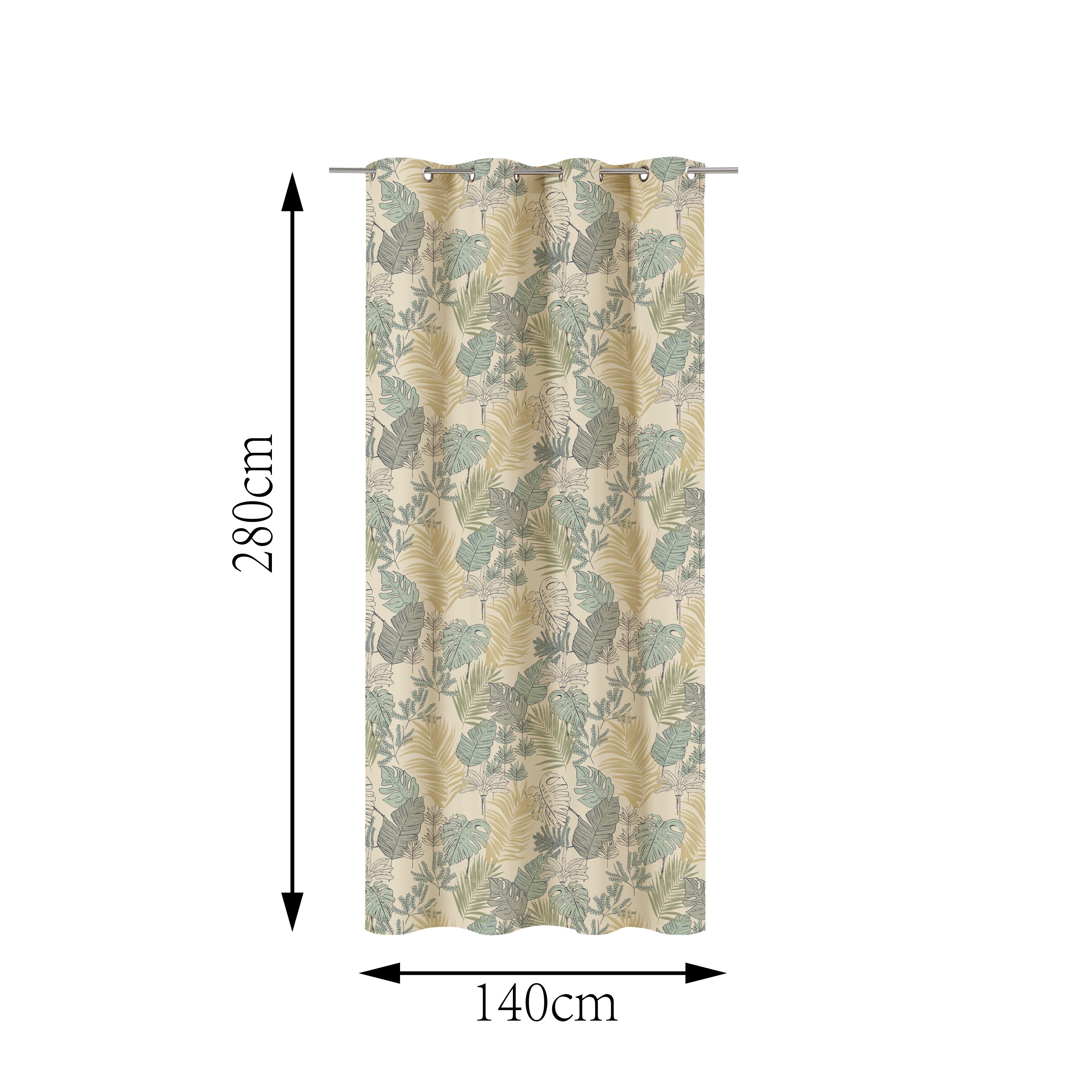 Zasłona zaciemniająca Aleida beżowa 140 x 280 cm na przelotkach Inspire - 16