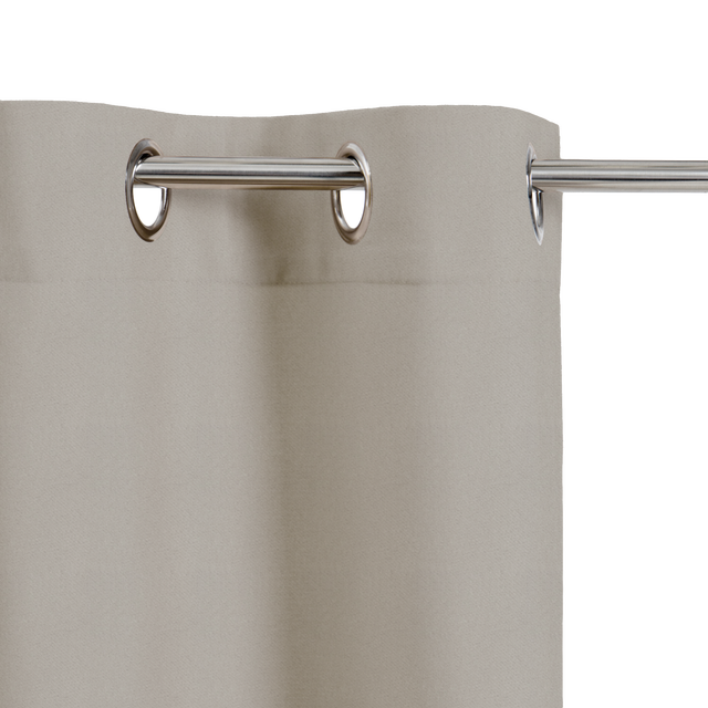 Tenda INSPIRE Arel marrone oscurante con filo nero, occhiello 140x280 cm