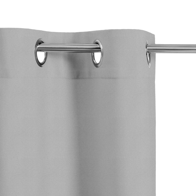 Tenda INSPIRE Arel grigio oscurante con filo nero, occhiello 140x280 cm