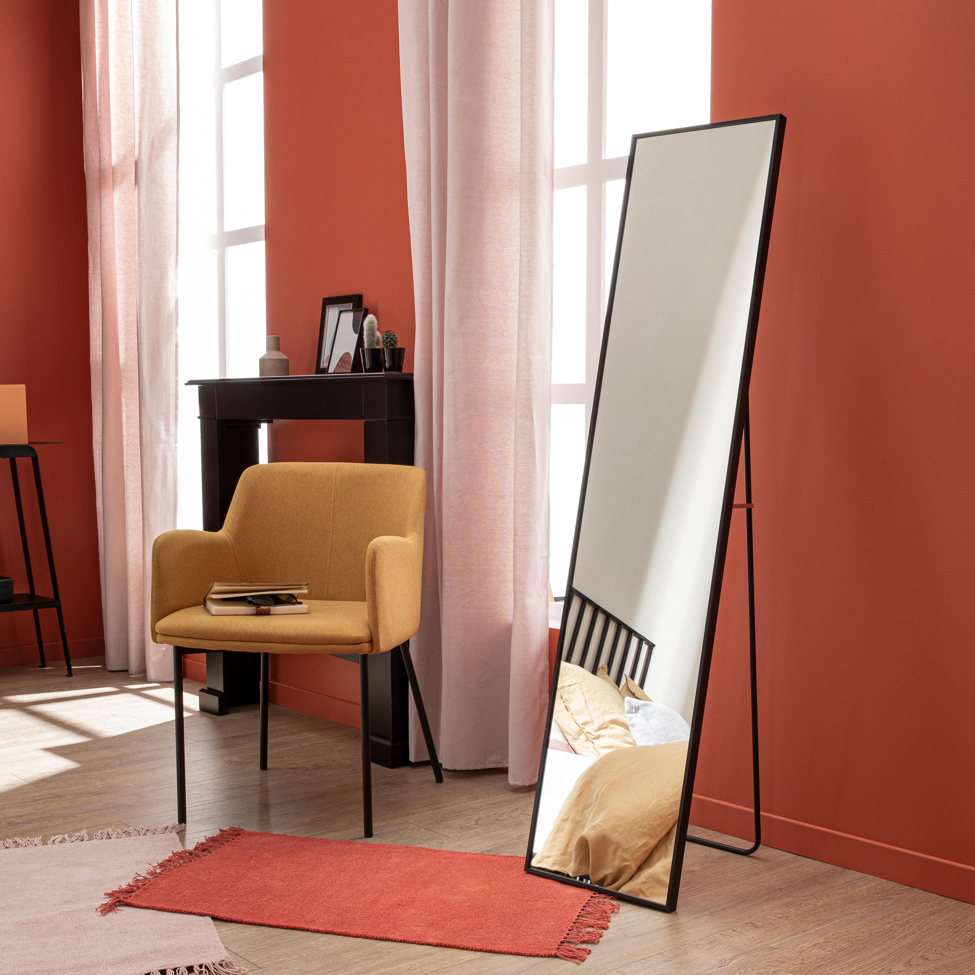 Lustro stojące Psyche czarne 35 x 151.5 cm Inspire - 9